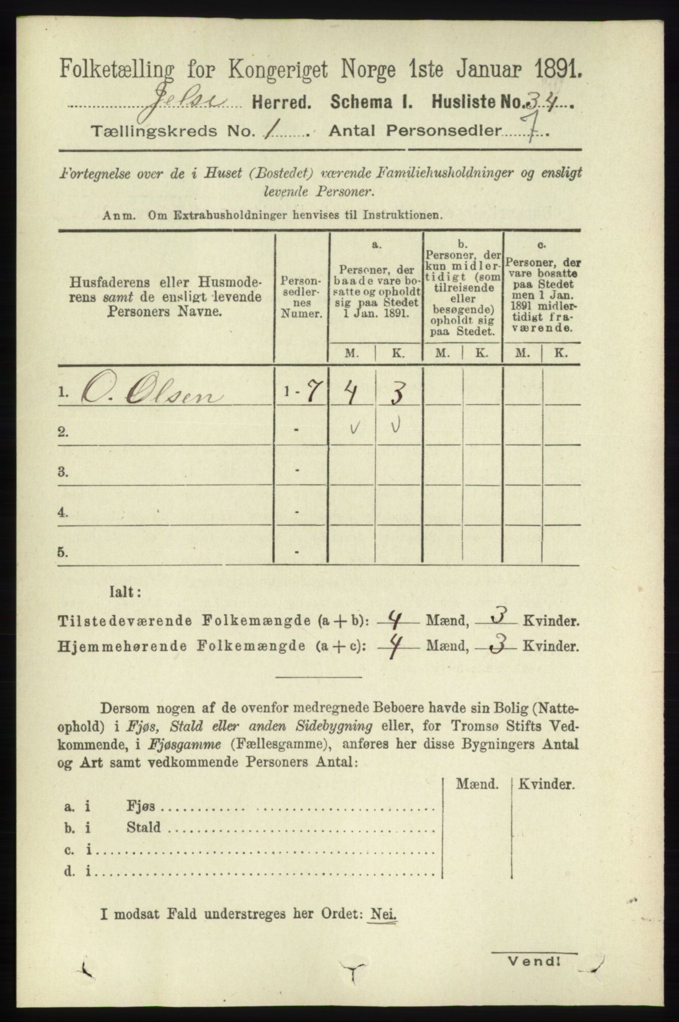 RA, 1891 census for 1138 Jelsa, 1891, p. 63