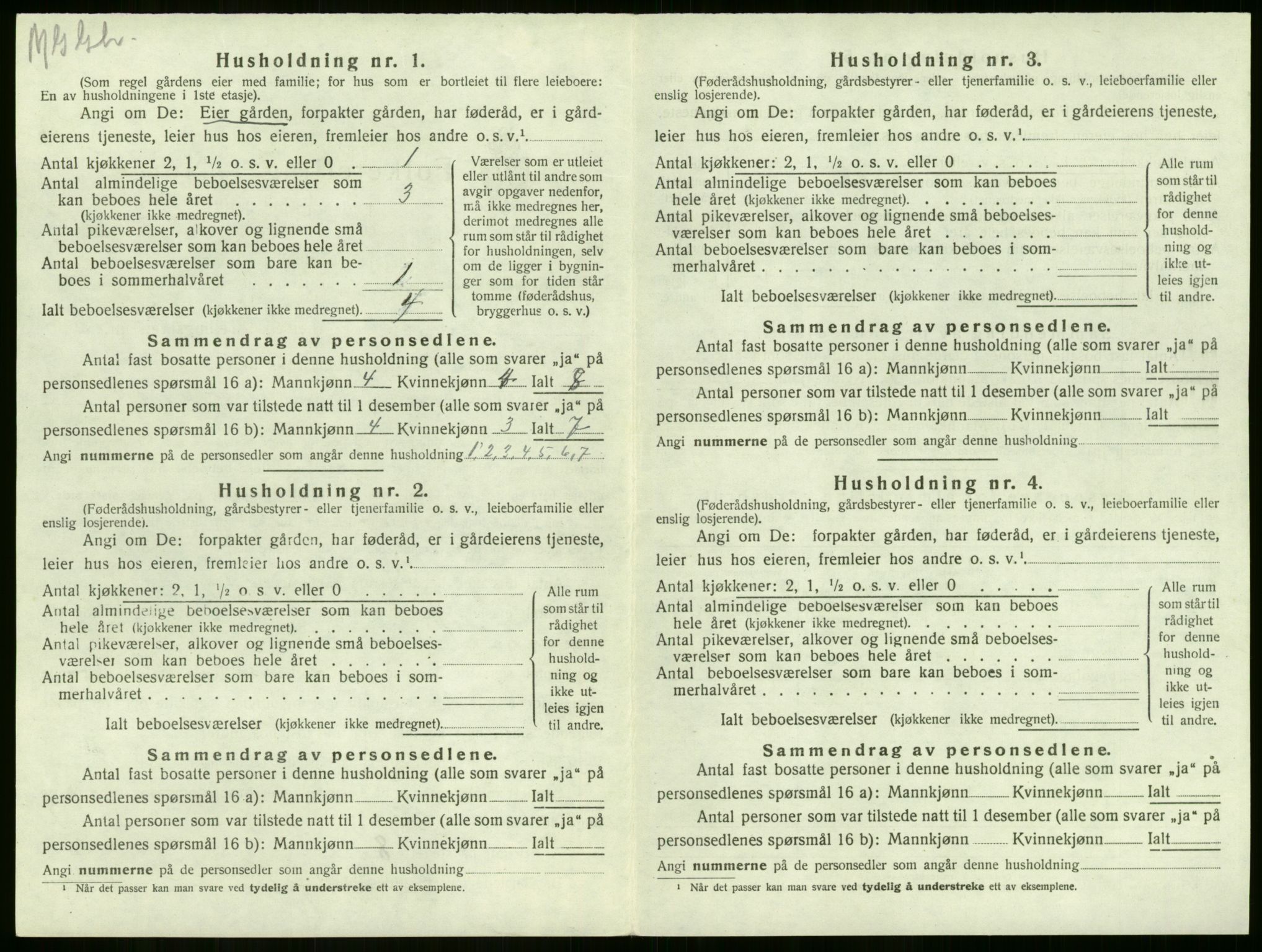 SAKO, 1920 census for Sandeherred, 1920, p. 1599