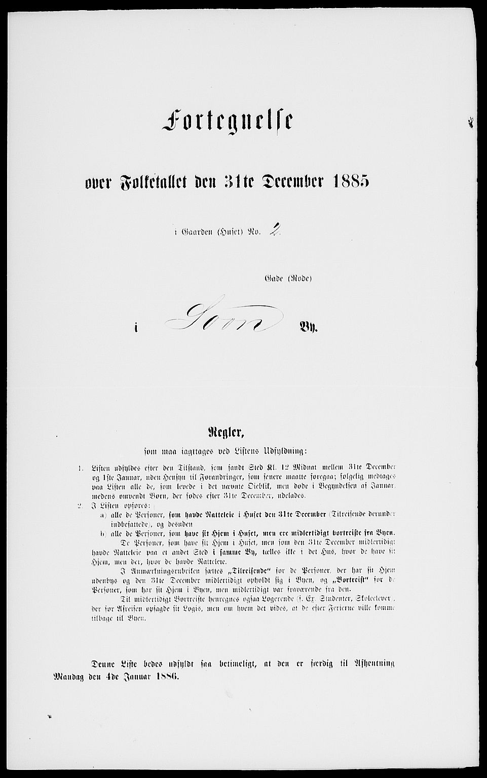 RA, 1885 census for 0201 Son, 1885, p. 3