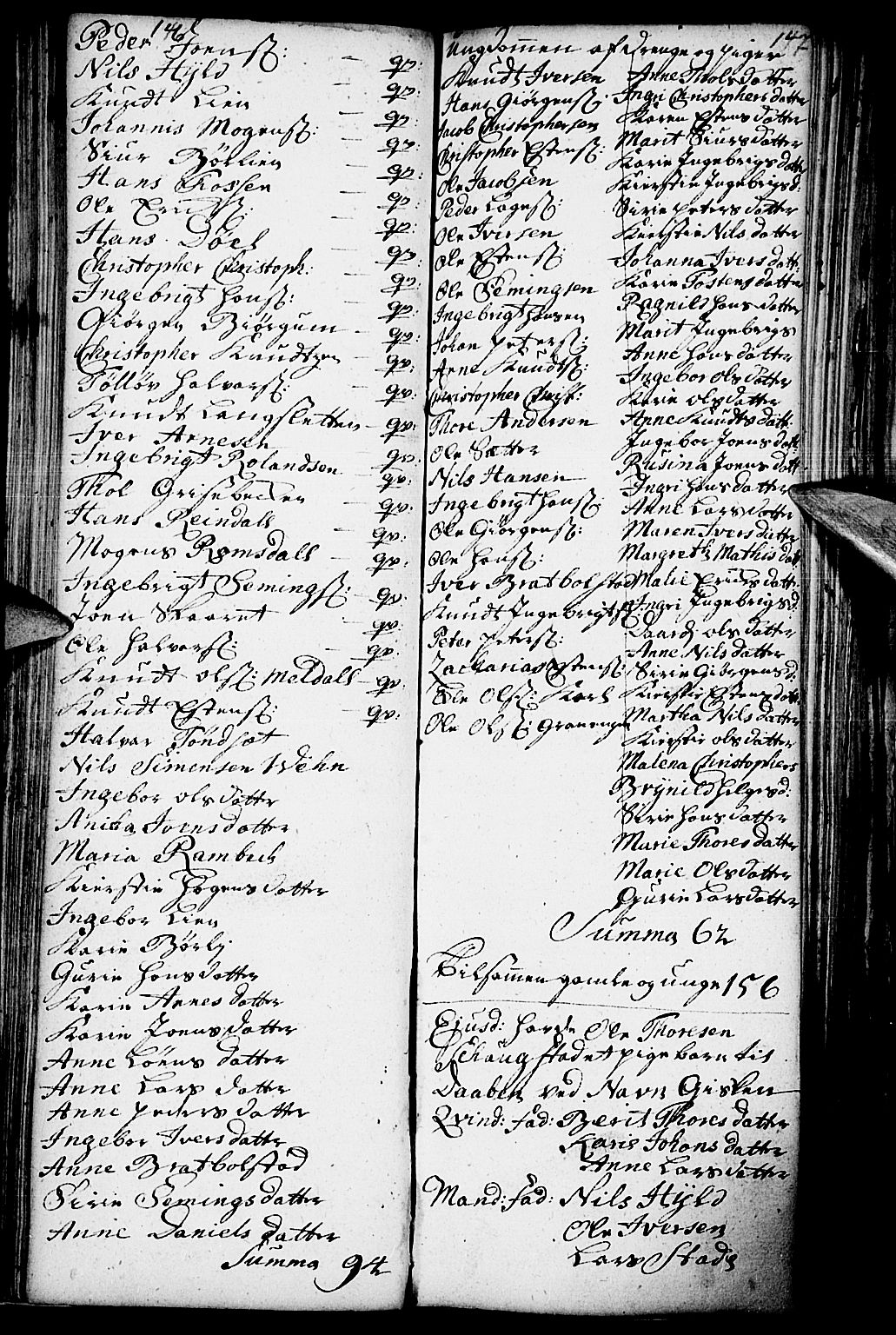 Kvikne prestekontor, AV/SAH-PREST-064/H/Ha/Haa/L0001: Parish register (official) no. 1, 1740-1756, p. 146-147