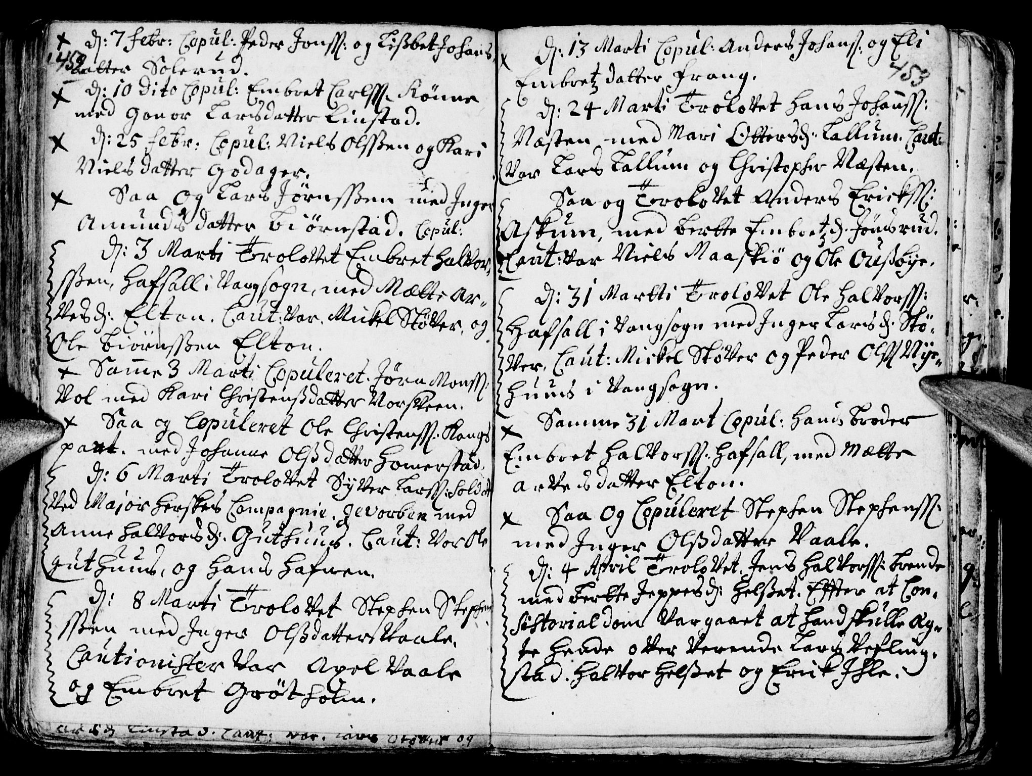 Stange prestekontor, AV/SAH-PREST-002/K/L0002: Parish register (official) no. 2, 1724-1740, p. 452-453