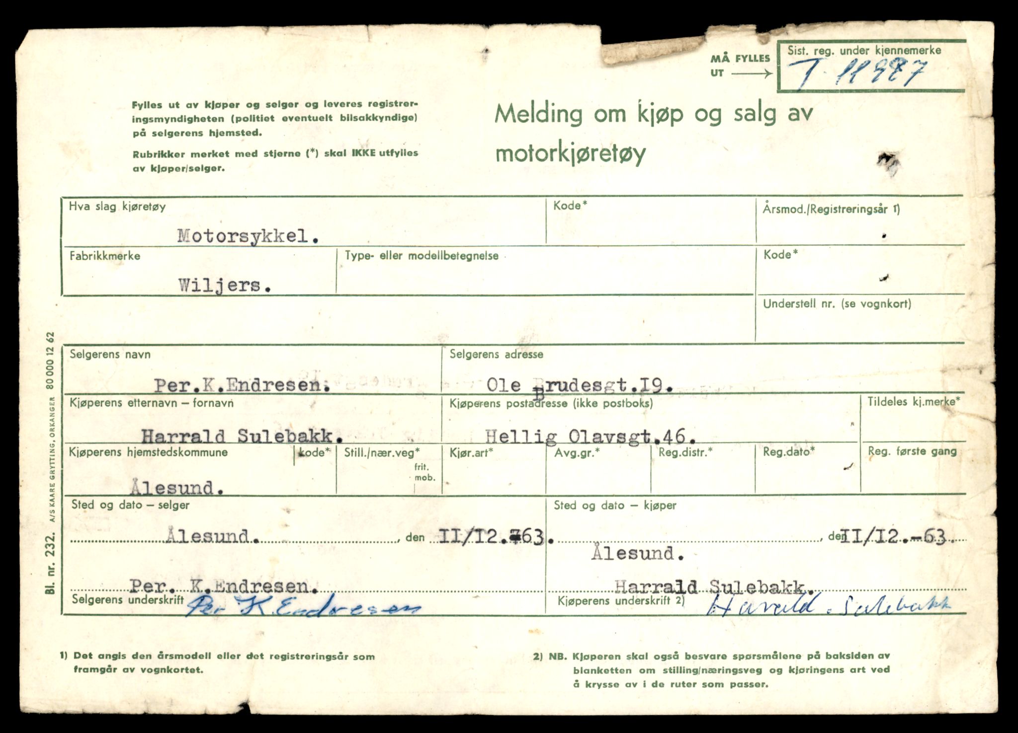 Møre og Romsdal vegkontor - Ålesund trafikkstasjon, AV/SAT-A-4099/F/Fe/L0032: Registreringskort for kjøretøy T 11997 - T 12149, 1927-1998, p. 5