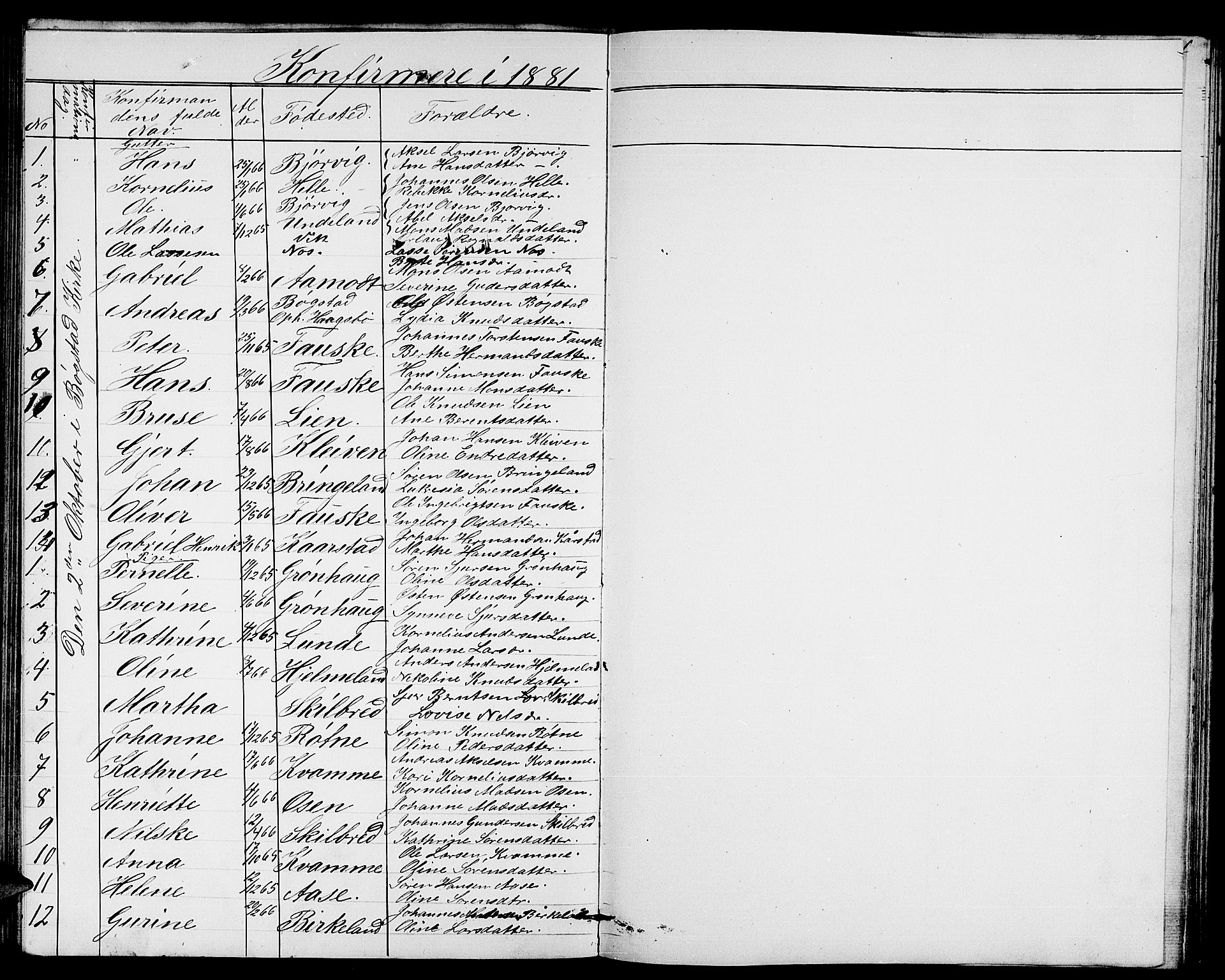 Gaular sokneprestembete, AV/SAB-A-80001/H/Hab: Parish register (copy) no. B 2, 1863-1881