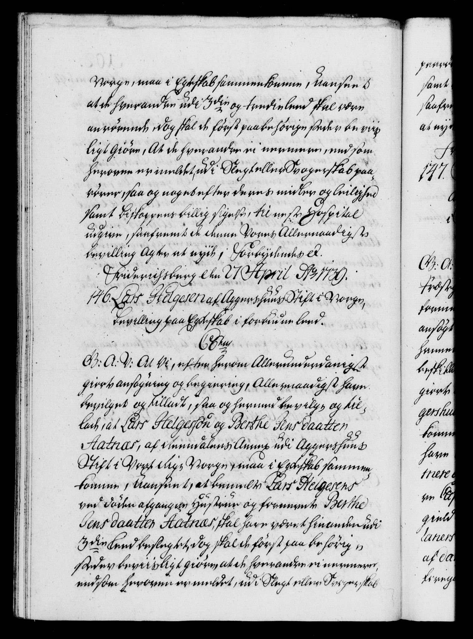 Danske Kanselli 1572-1799, AV/RA-EA-3023/F/Fc/Fca/Fcaa/L0031: Norske registre, 1739-1740, p. 102b