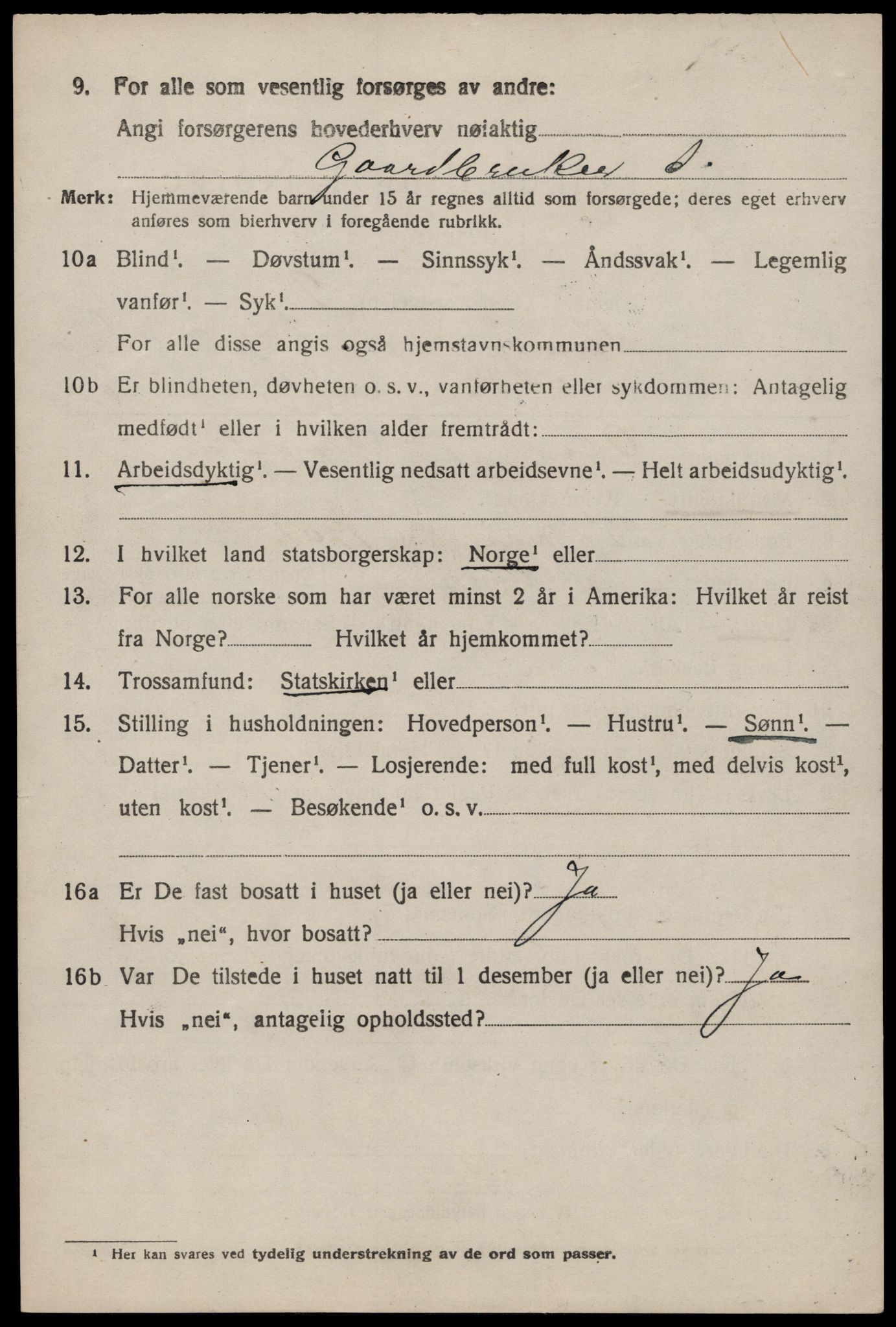 SAST, 1920 census for Finnøy, 1920, p. 3529