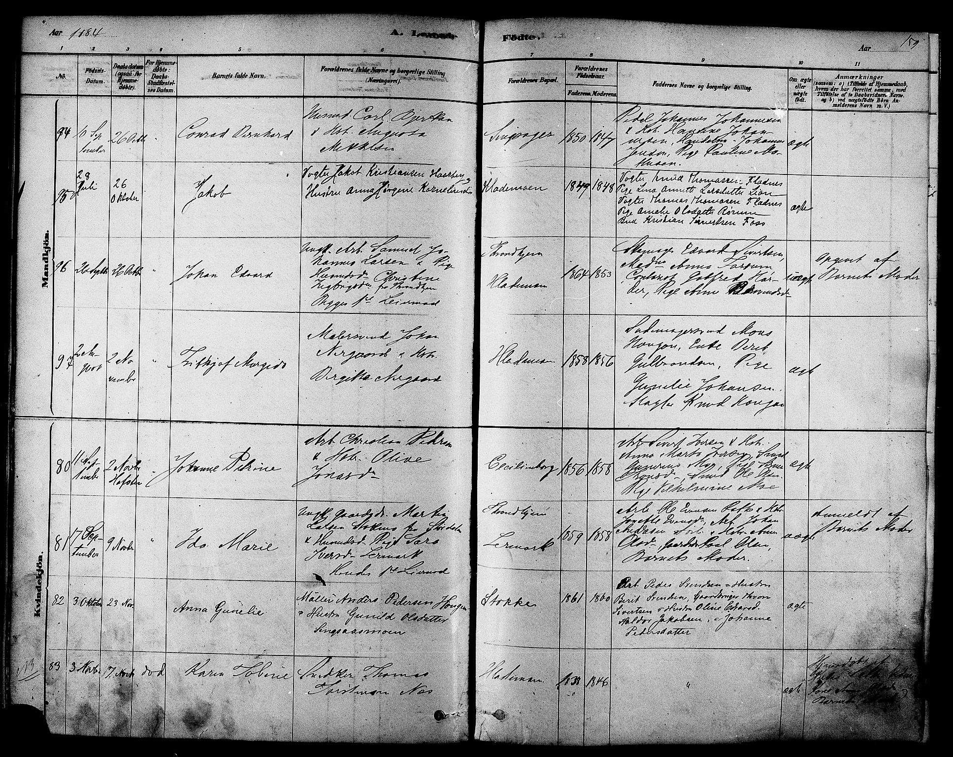 Ministerialprotokoller, klokkerbøker og fødselsregistre - Sør-Trøndelag, AV/SAT-A-1456/606/L0294: Parish register (official) no. 606A09, 1878-1886, p. 159