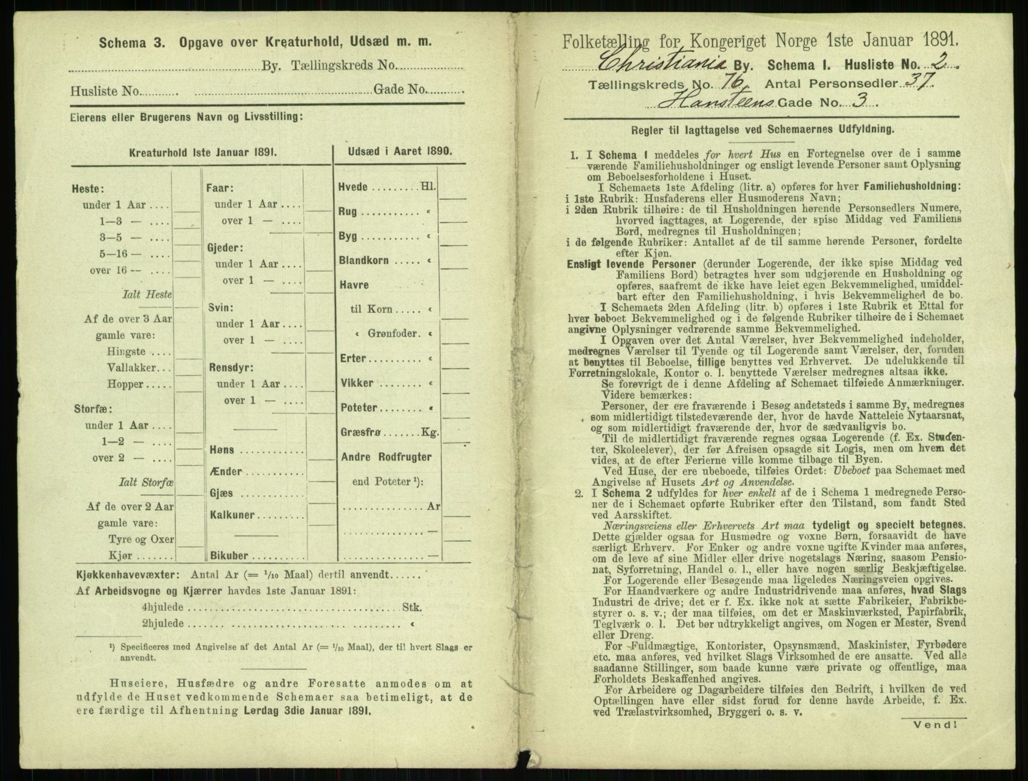 RA, 1891 census for 0301 Kristiania, 1891, p. 40006