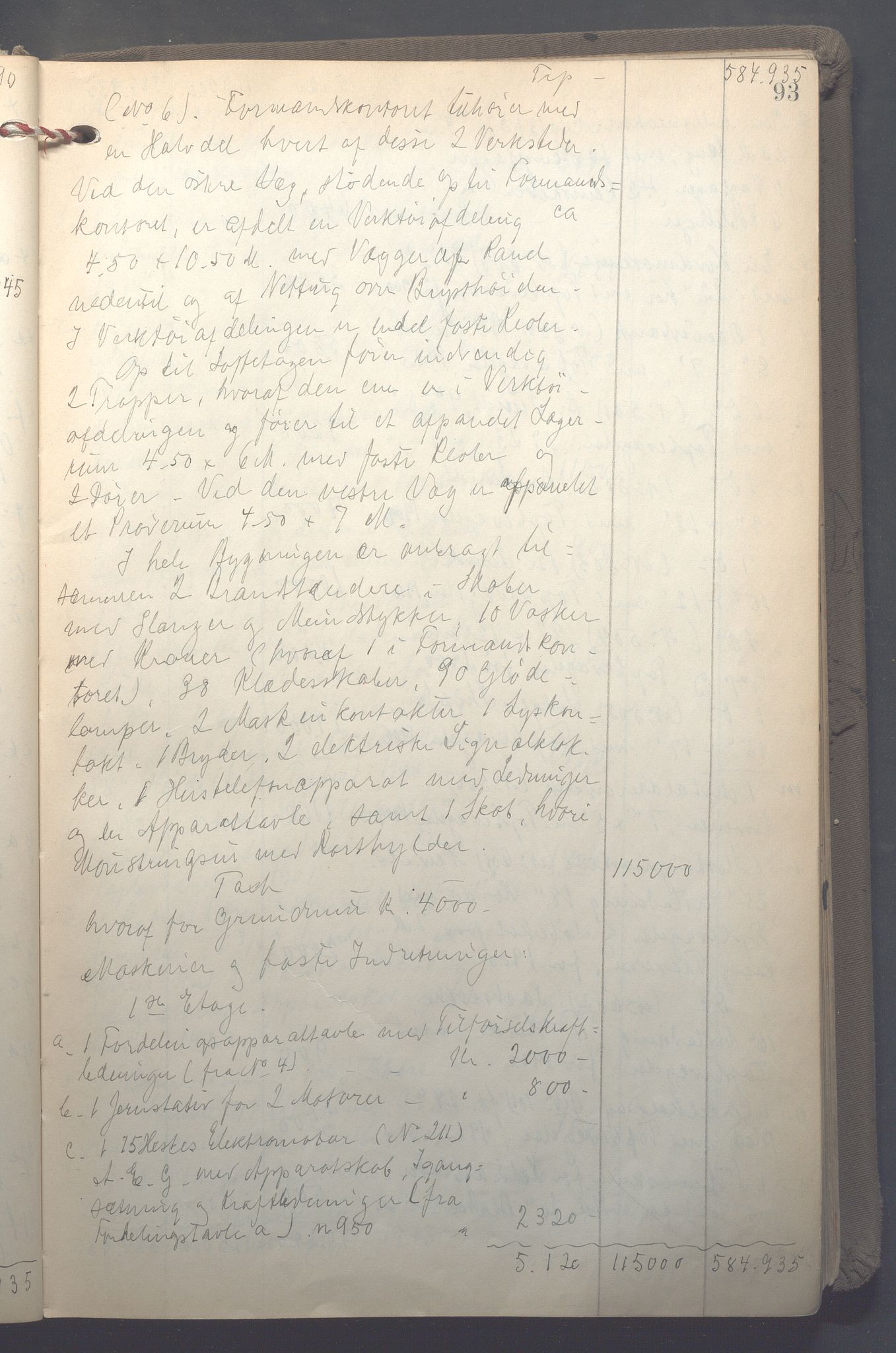Lensmennene i Aker, OBA/A-10133/F/Fb/L0002: Branntakstprotokoll, 1922-1929, p. 93