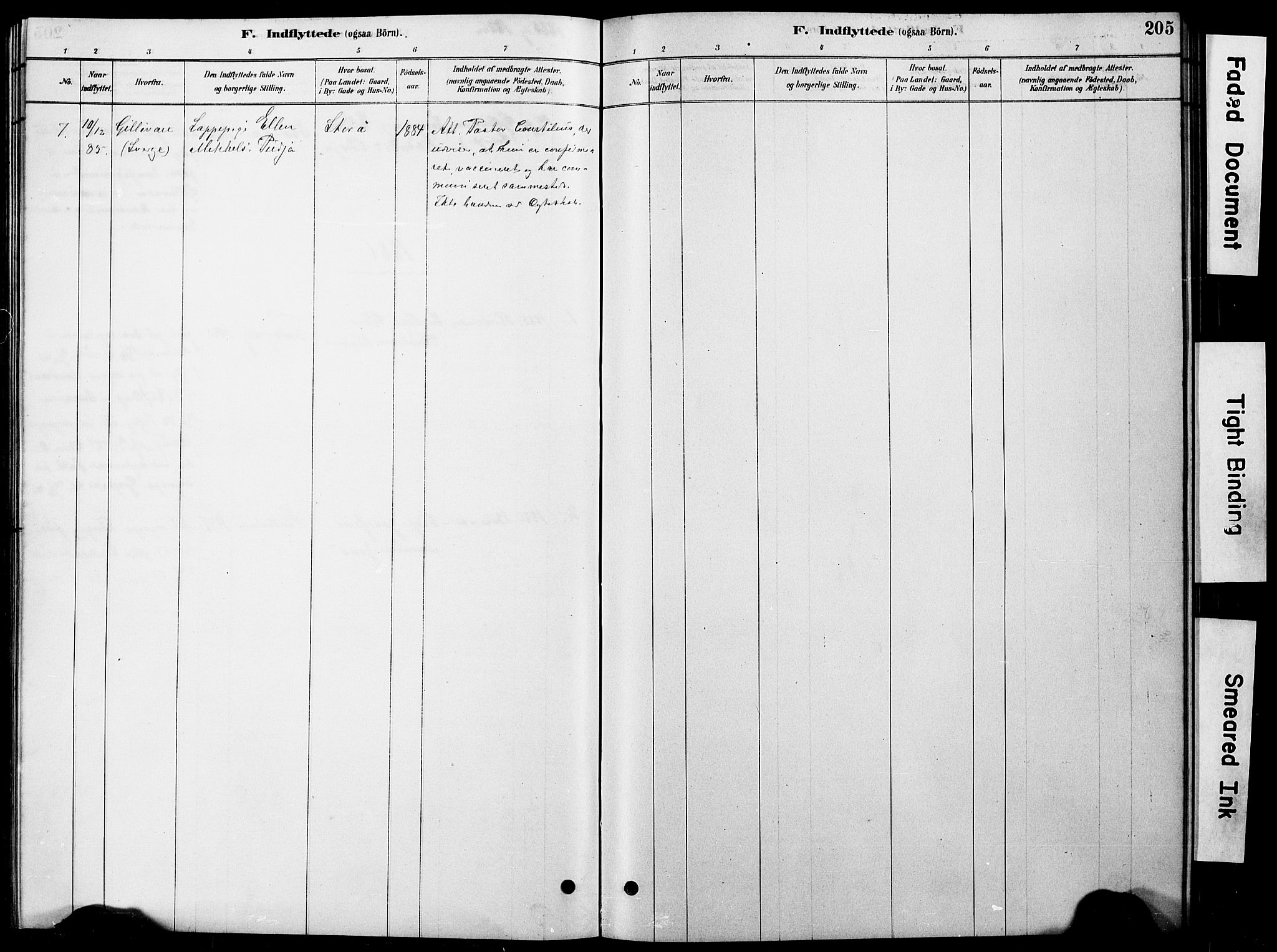 Ministerialprotokoller, klokkerbøker og fødselsregistre - Nordland, AV/SAT-A-1459/861/L0875: Parish register (copy) no. 861C01, 1879-1887, p. 205