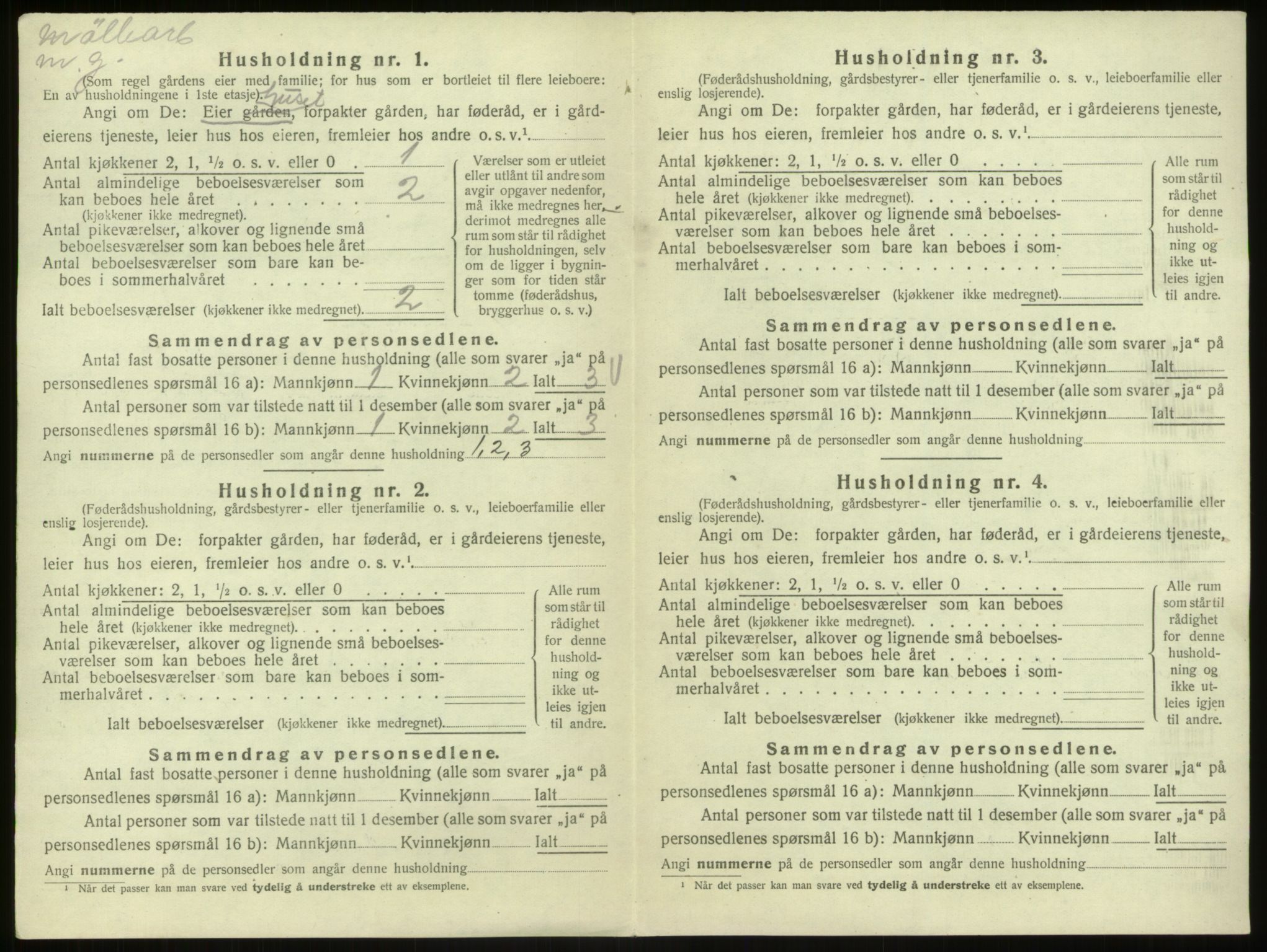 SAB, 1920 census for Hosanger, 1920, p. 761