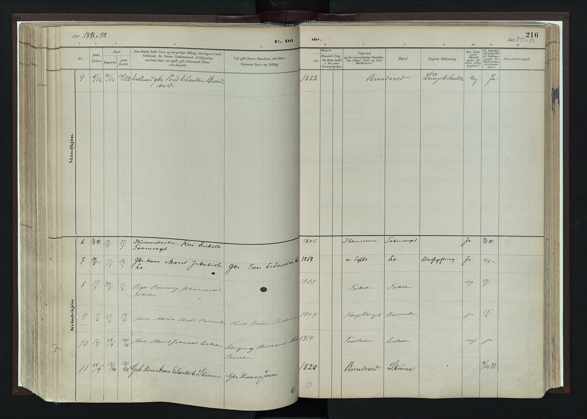 Nord-Fron prestekontor, SAH/PREST-080/H/Ha/Haa/L0004: Parish register (official) no. 4, 1884-1914, p. 216