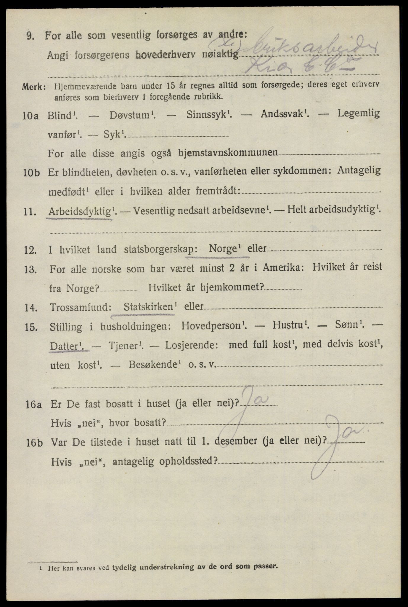 SAO, 1920 census for Glemmen, 1920, p. 7600