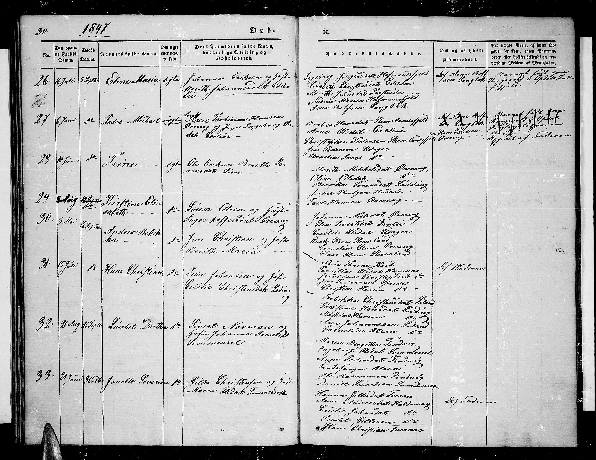 Ministerialprotokoller, klokkerbøker og fødselsregistre - Nordland, AV/SAT-A-1459/859/L0856: Parish register (copy) no. 859C02, 1843-1854, p. 30