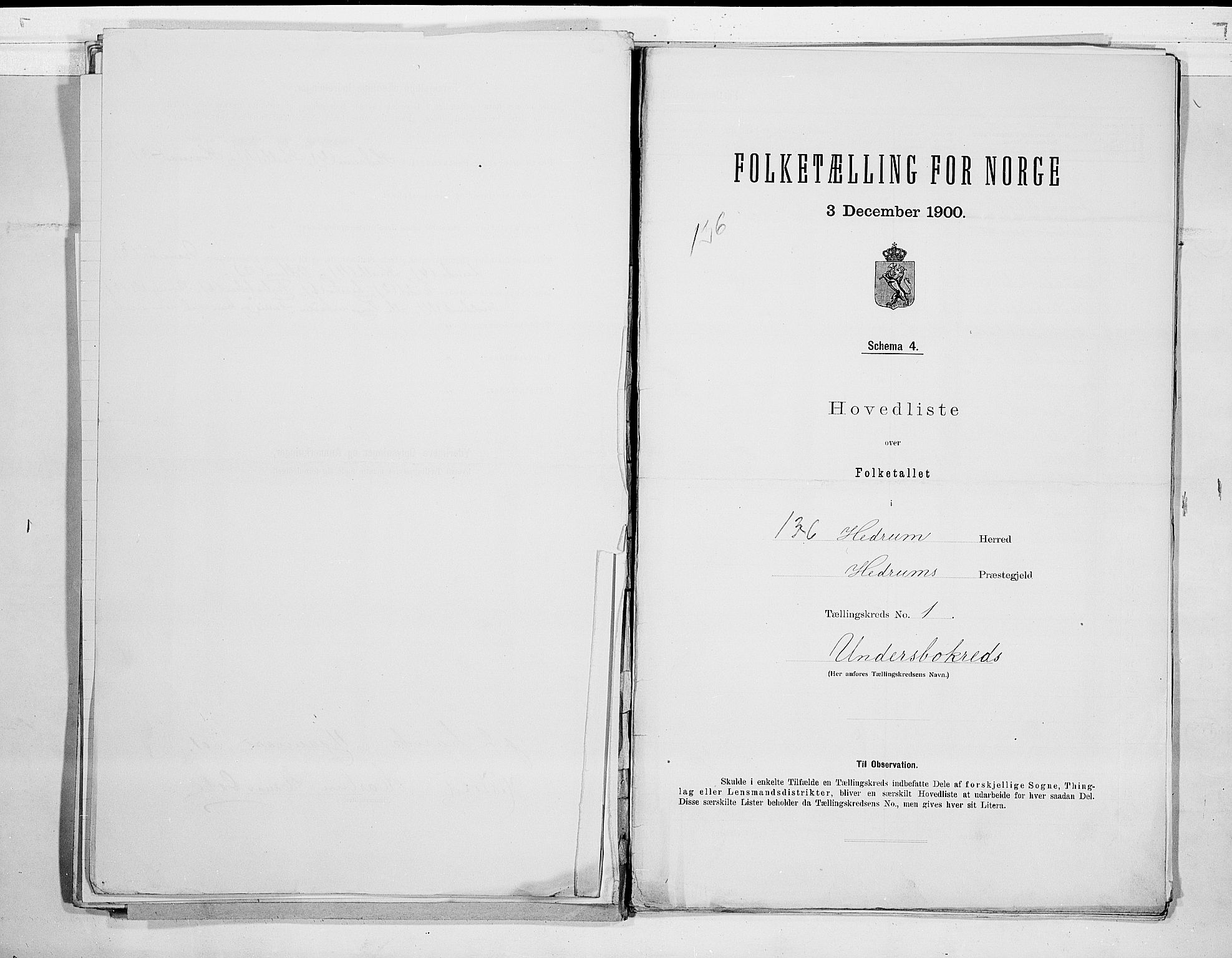 RA, 1900 census for Hedrum, 1900, p. 4