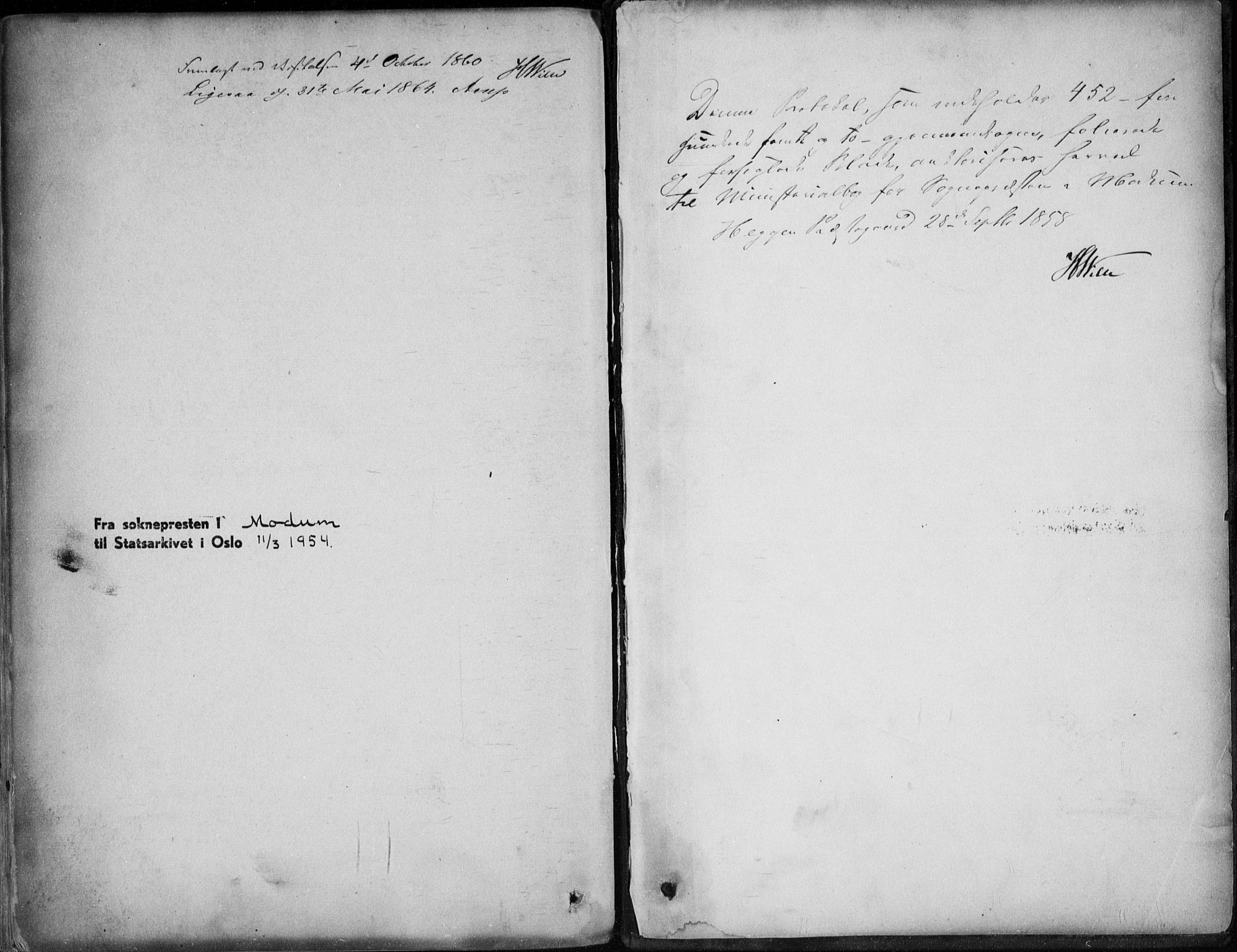 Modum kirkebøker, SAKO/A-234/F/Fa/L0009: Parish register (official) no. 9, 1860-1864