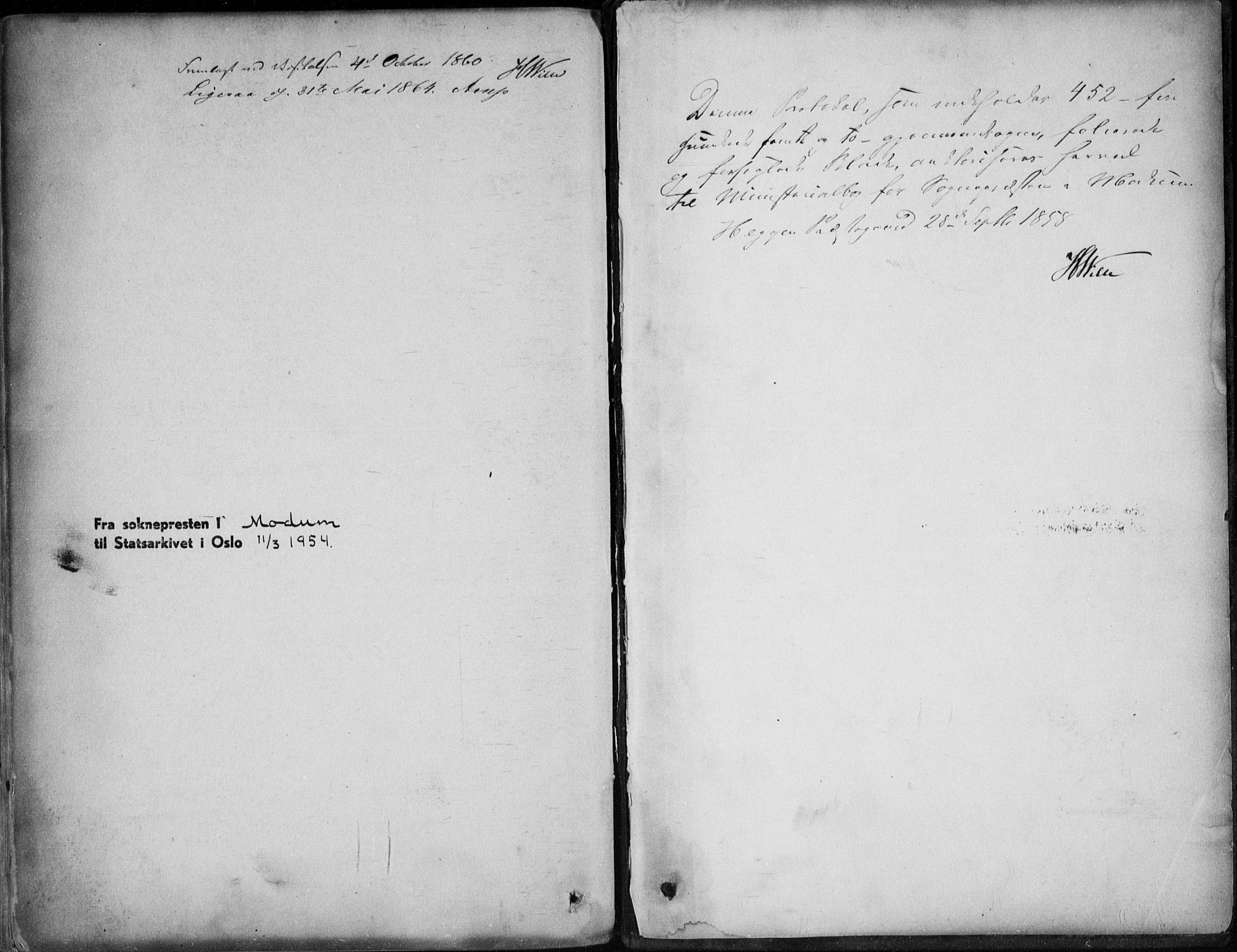 Modum kirkebøker, AV/SAKO-A-234/F/Fa/L0009: Parish register (official) no. 9, 1860-1864