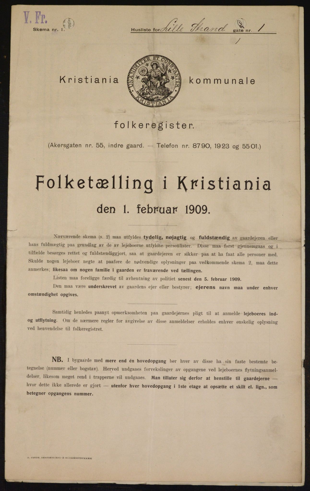 OBA, Municipal Census 1909 for Kristiania, 1909, p. 93770