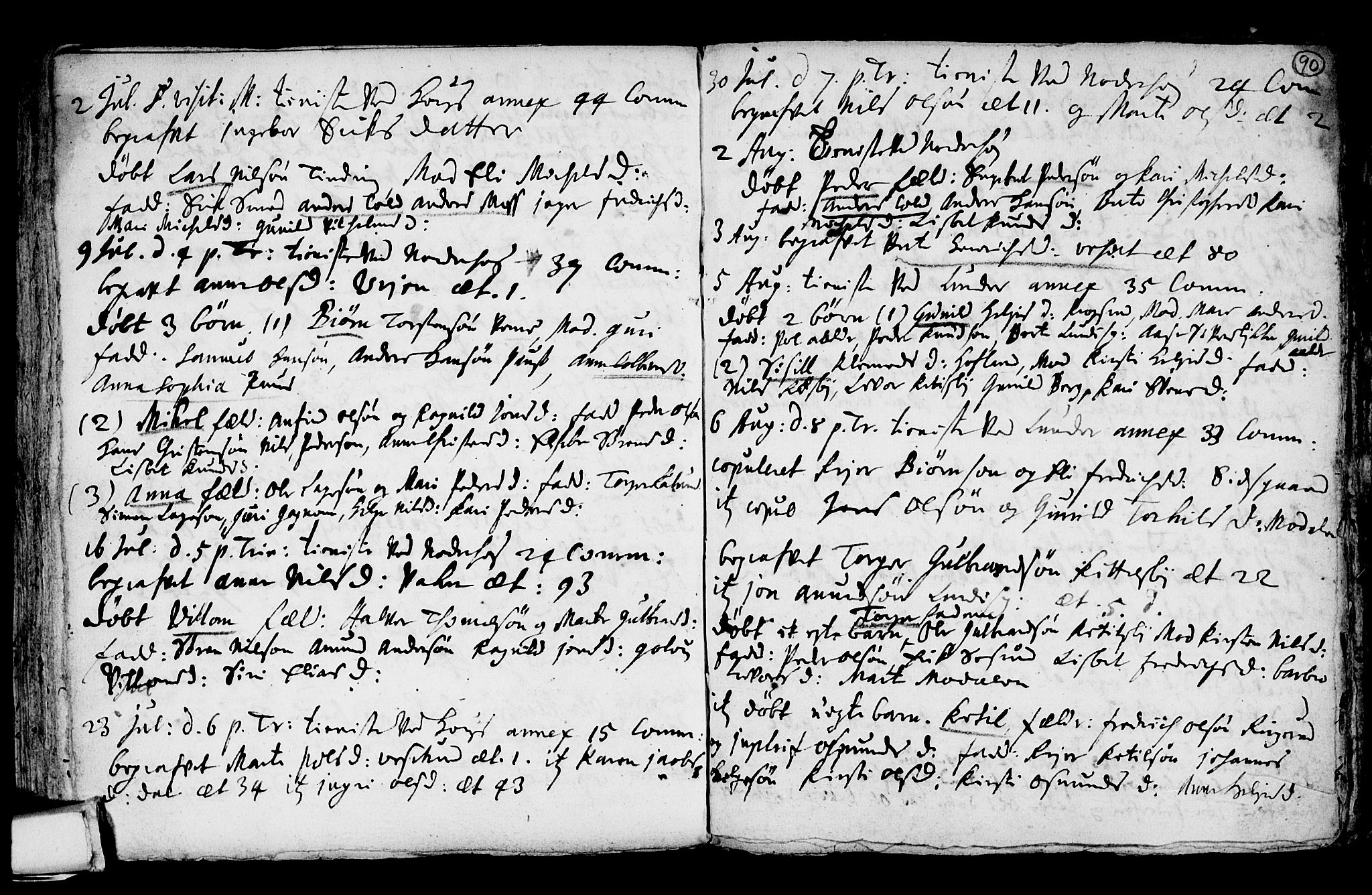 Norderhov kirkebøker, AV/SAKO-A-237/F/Fa/L0001: Parish register (official) no. 1, 1704-1716, p. 90