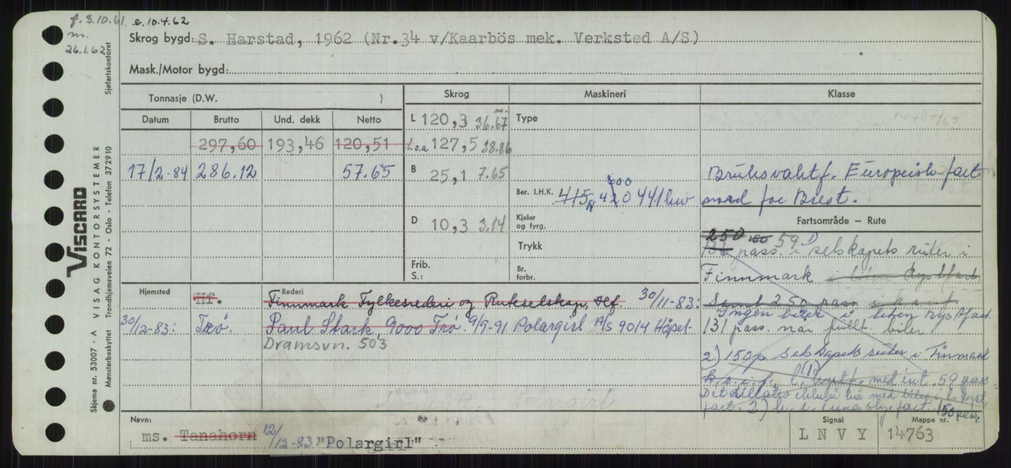 Sjøfartsdirektoratet med forløpere, Skipsmålingen, AV/RA-S-1627/H/Ha/L0004/0002: Fartøy, Mas-R / Fartøy, Odin-R, p. 355