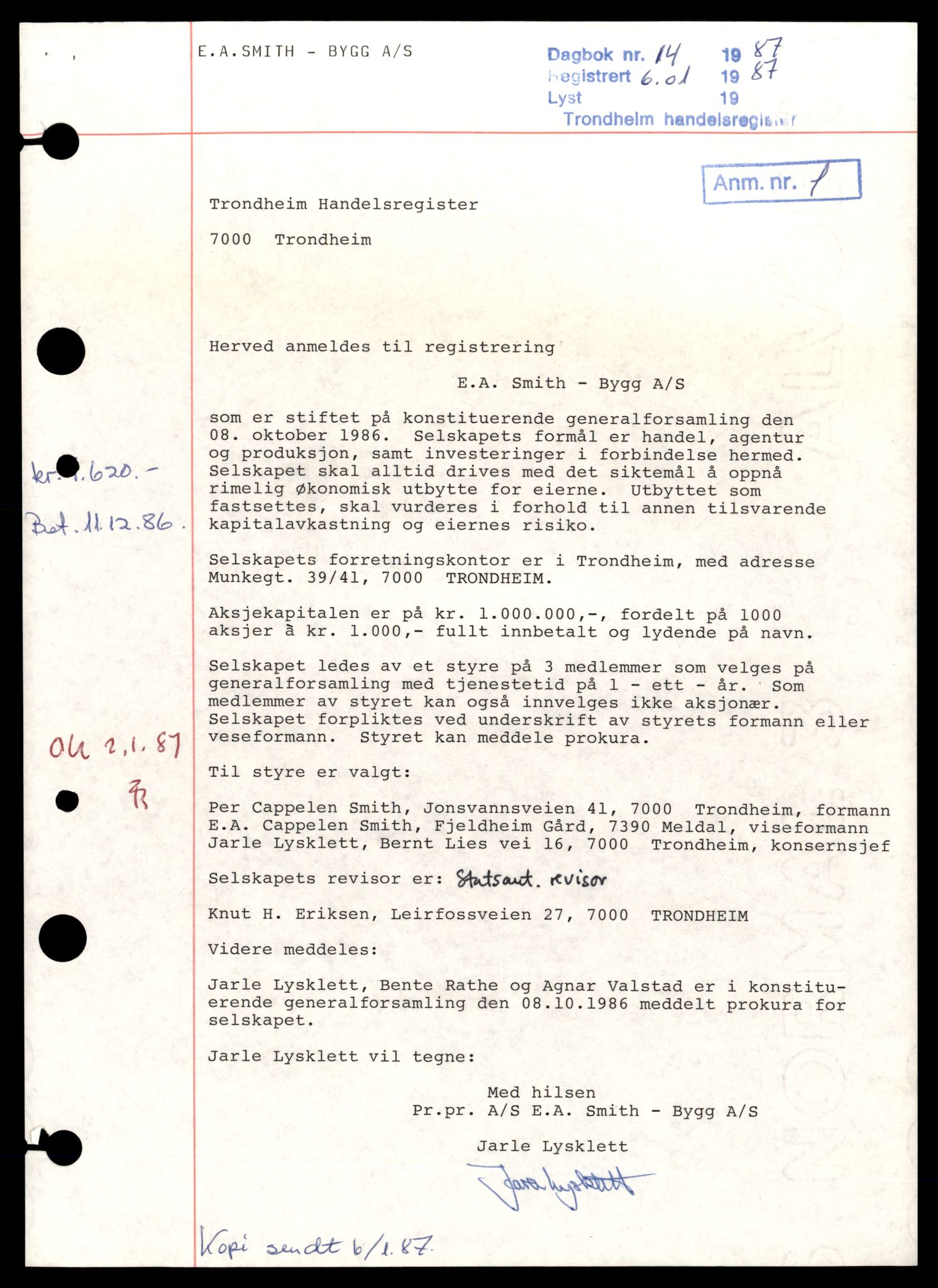 Trondheim byfogd, AV/SAT-A-0003/2/J/Jd/Jdd/L0050: Aksjeselskap, Smi-Sto, 1944-1990, p. 3