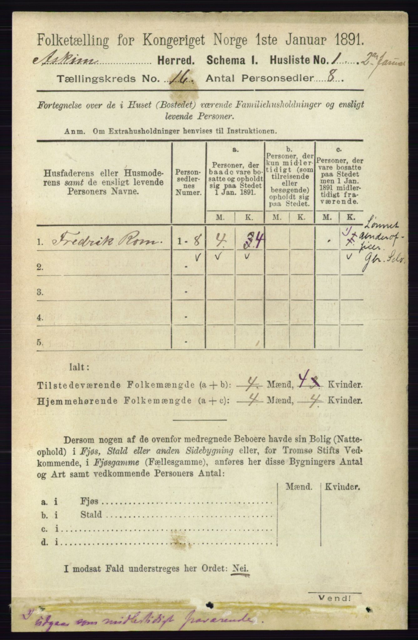 RA, 1891 census for 0124 Askim, 1891, p. 2603