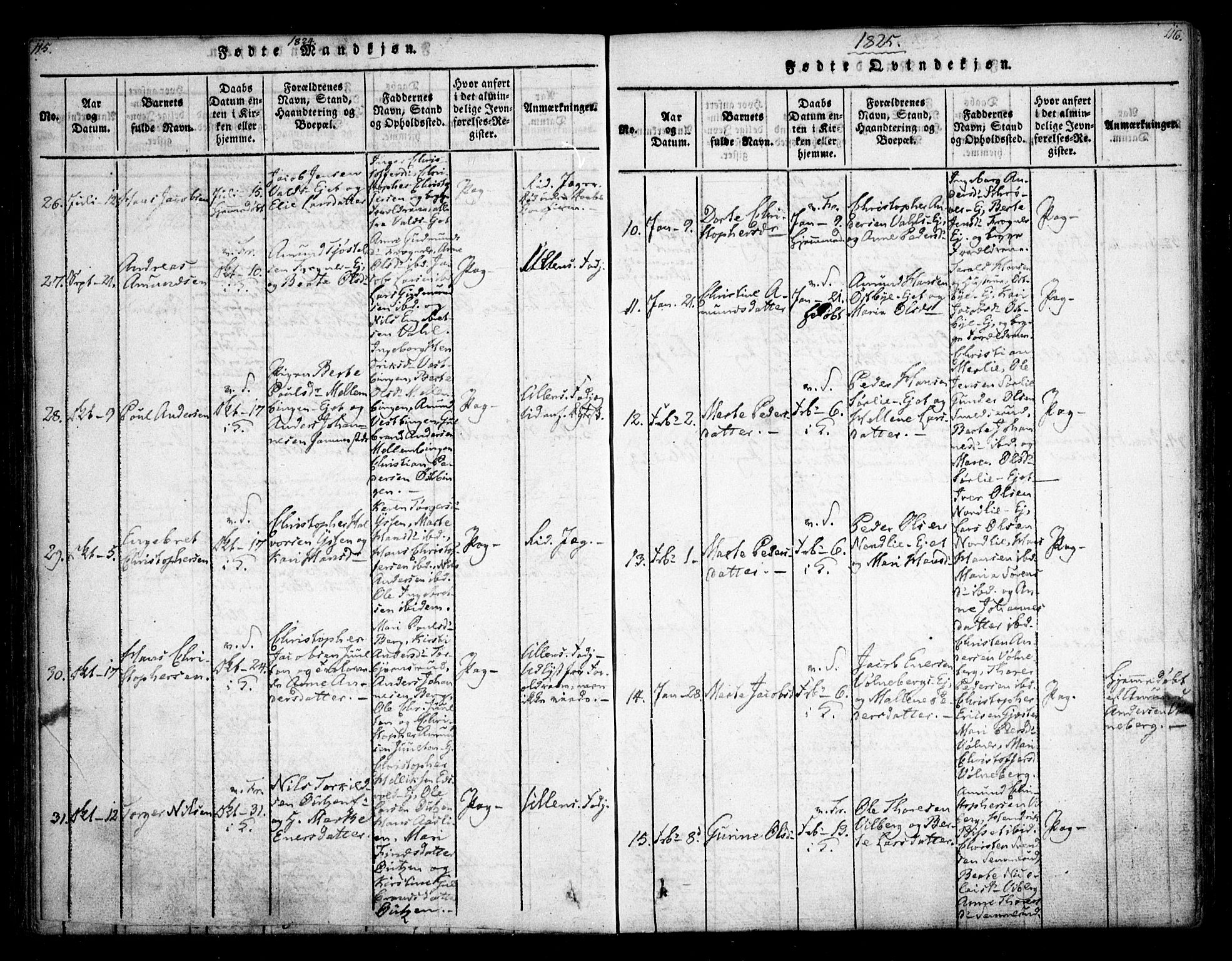 Sørum prestekontor Kirkebøker, SAO/A-10303/F/Fa/L0003: Parish register (official) no. I 3, 1814-1829, p. 115-116
