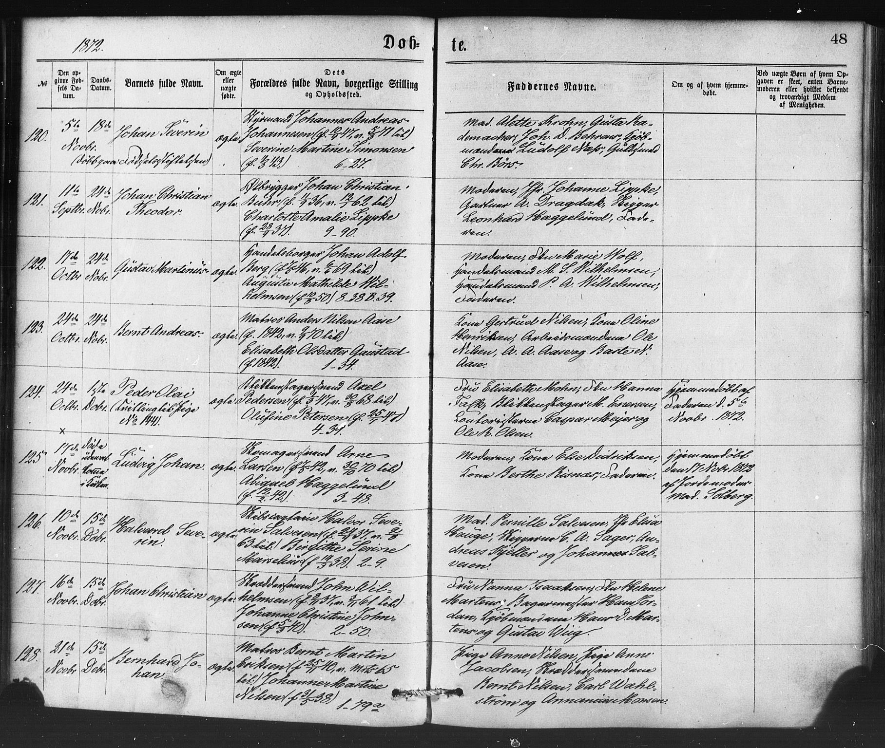Nykirken Sokneprestembete, SAB/A-77101/H/Haa/L0016: Parish register (official) no. B 3, 1870-1884, p. 48
