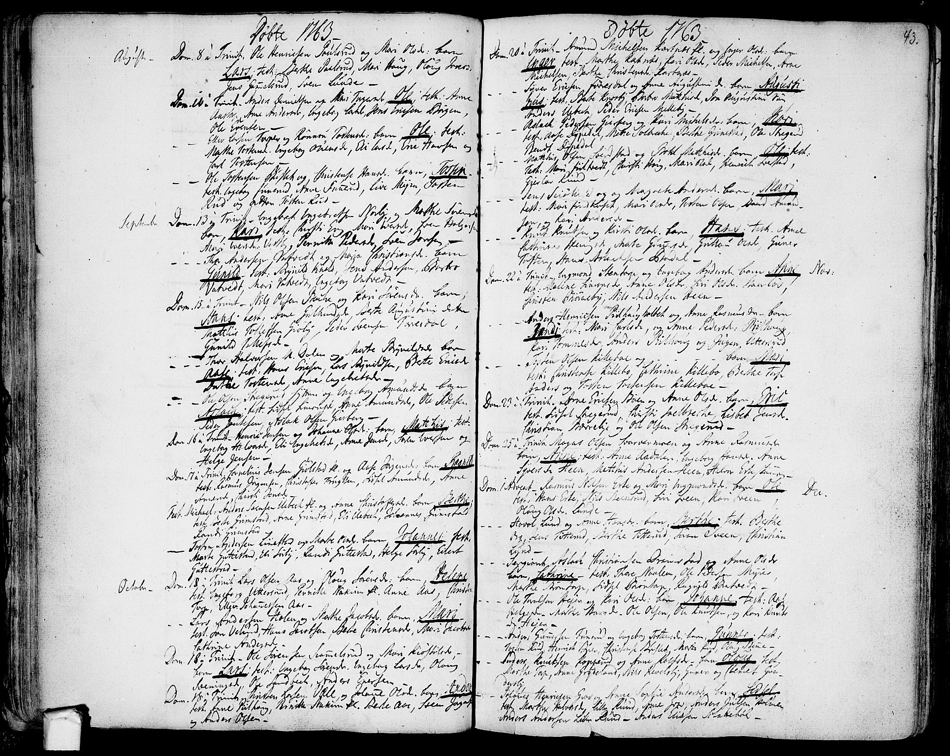 Rakkestad prestekontor Kirkebøker, SAO/A-2008/F/Fa/L0003: Parish register (official) no. I 3, 1752-1777, p. 43