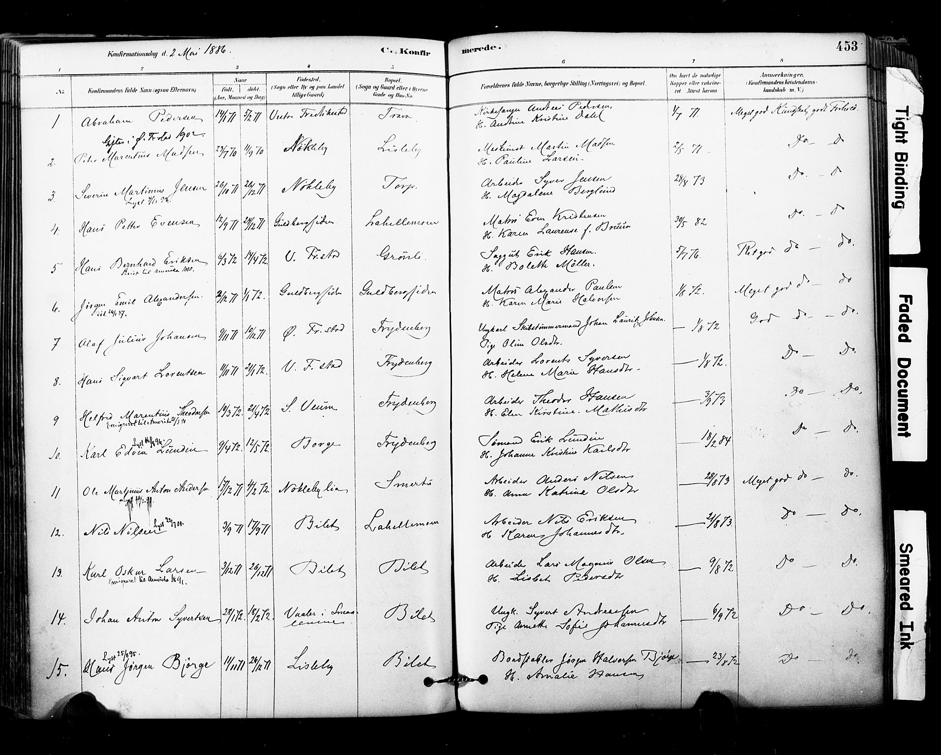 Glemmen prestekontor Kirkebøker, SAO/A-10908/F/Fa/L0011: Parish register (official) no. 11, 1878-1917, p. 453