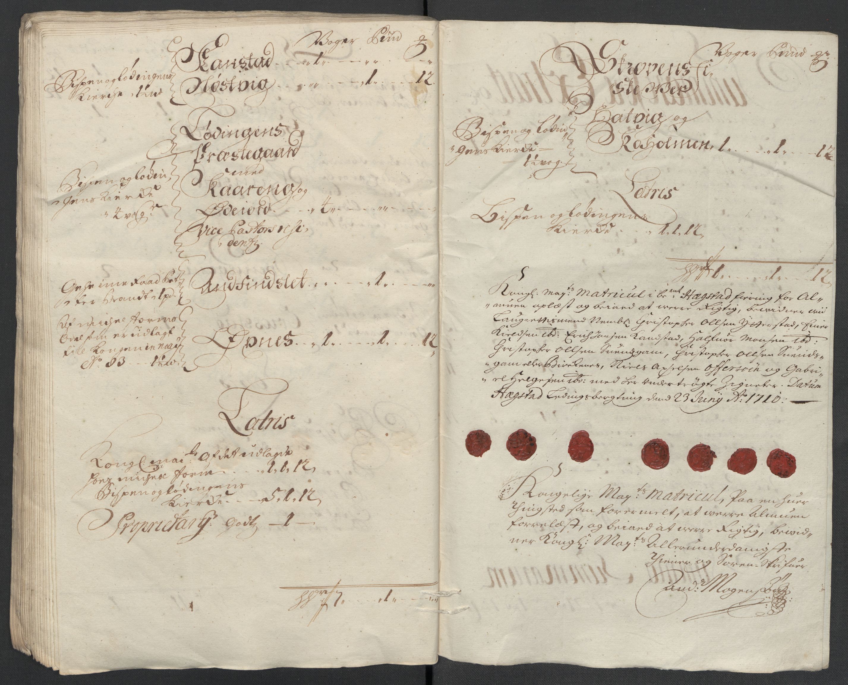 Rentekammeret inntil 1814, Reviderte regnskaper, Fogderegnskap, AV/RA-EA-4092/R66/L4581: Fogderegnskap Salten, 1707-1710, p. 446