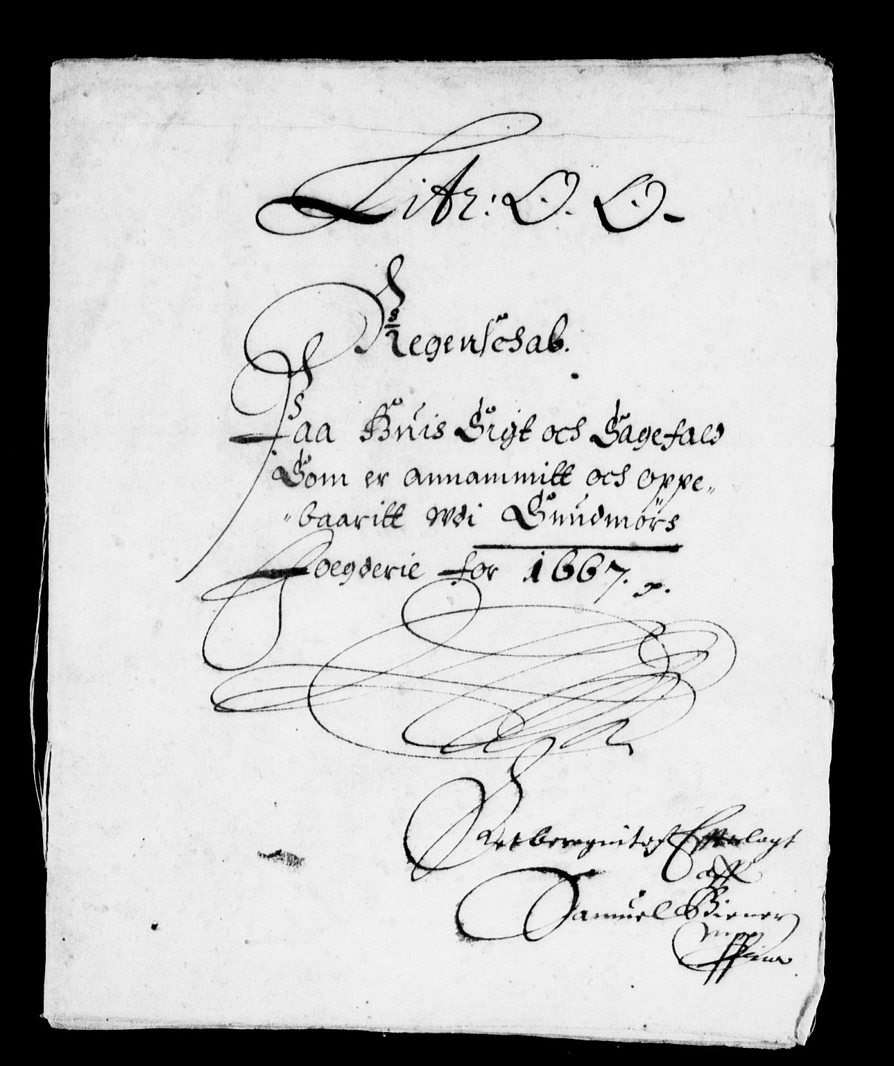 Rentekammeret inntil 1814, Reviderte regnskaper, Stiftamtstueregnskaper, Bergen stiftamt, AV/RA-EA-6043/R/Rc/L0025: Bergen stiftamt, 1667