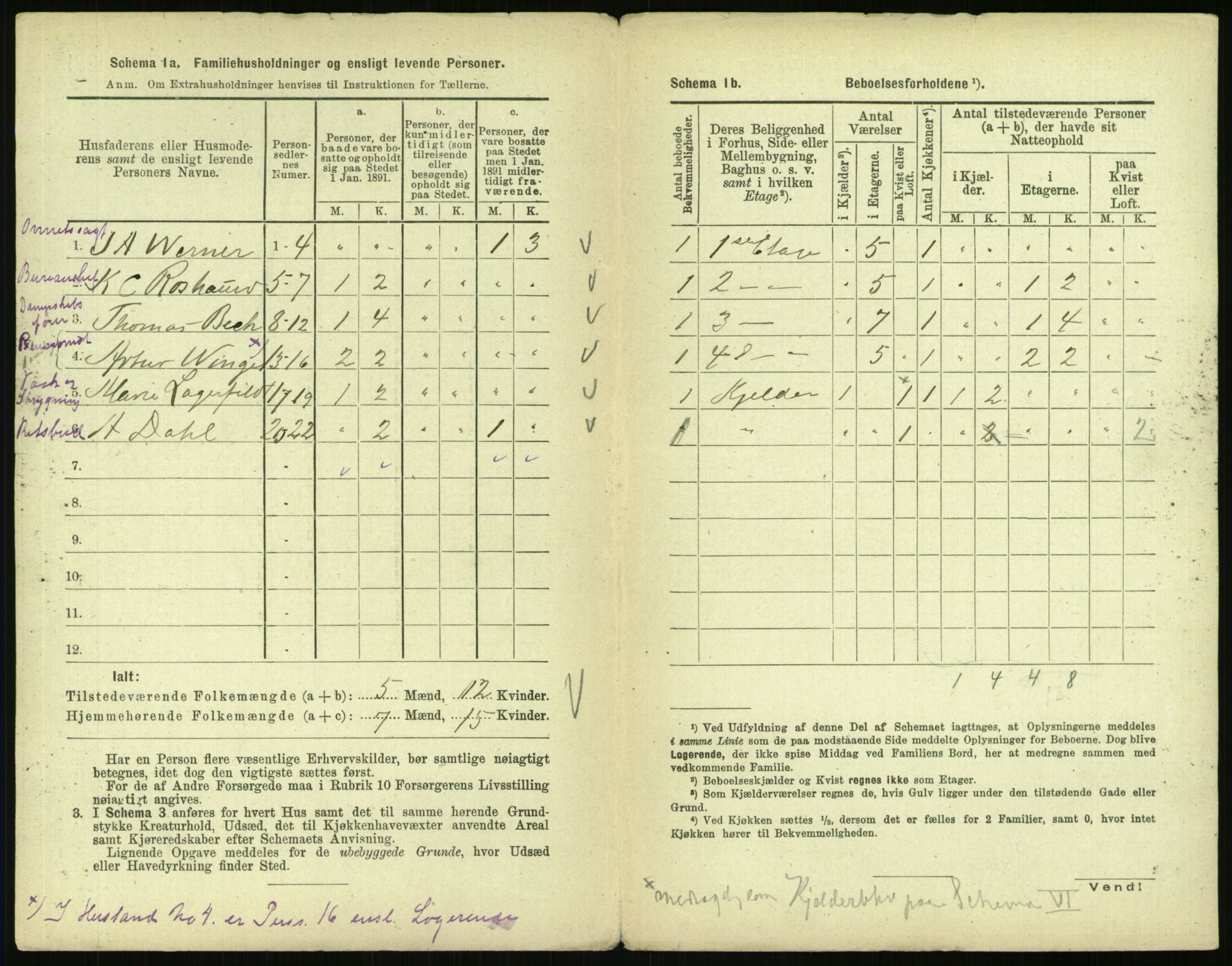 RA, 1891 census for 0301 Kristiania, 1891, p. 529