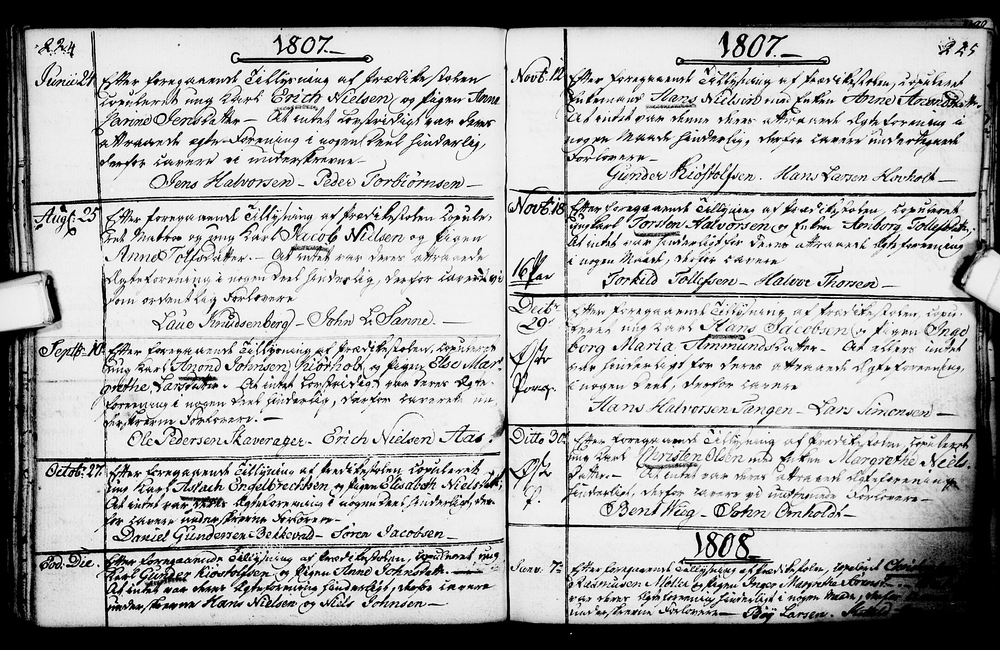 Porsgrunn kirkebøker , SAKO/A-104/F/Fa/L0003: Parish register (official) no. 3, 1764-1814, p. 224-225