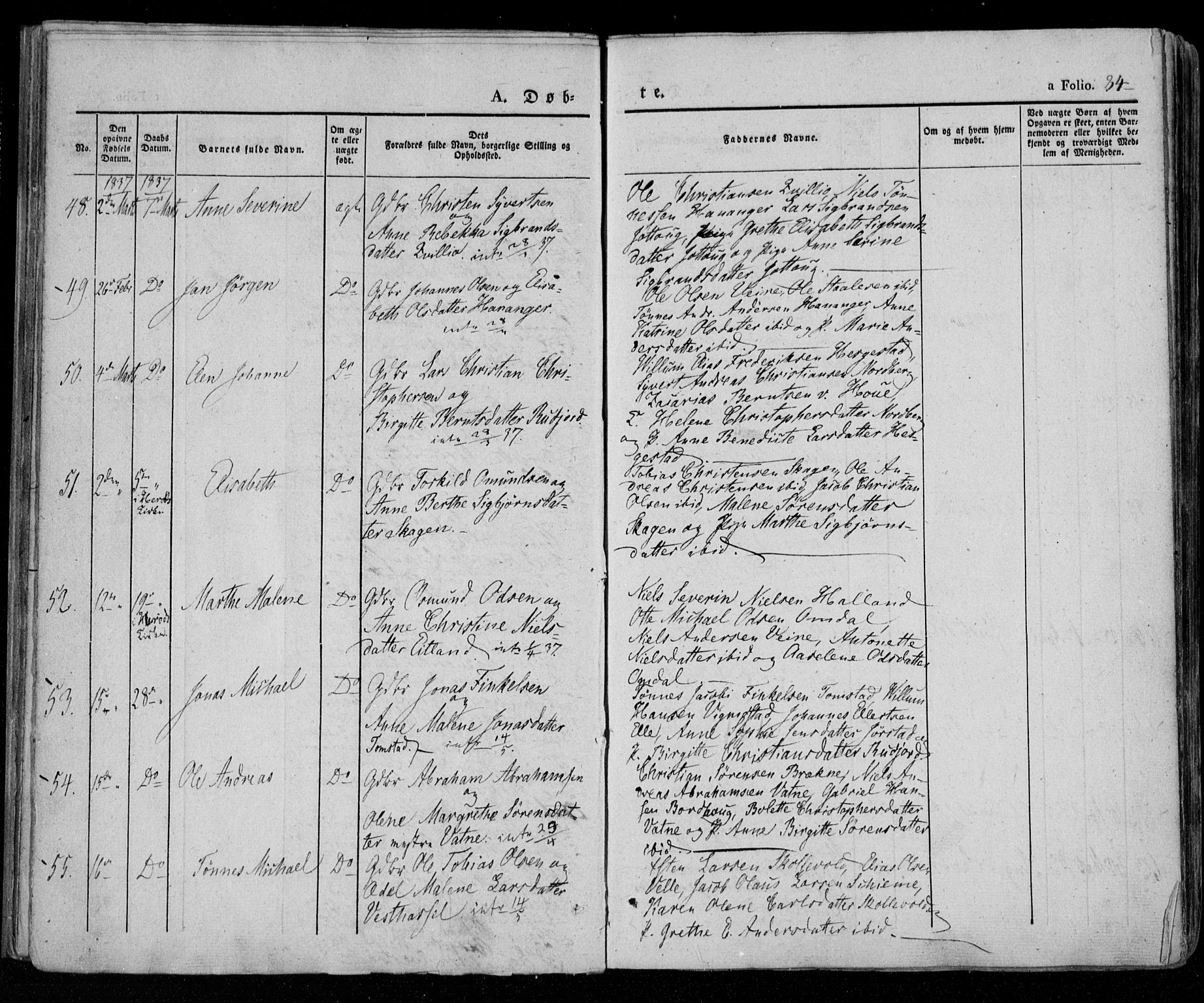 Lista sokneprestkontor, AV/SAK-1111-0027/F/Fa/L0009: Parish register (official) no. A 9, 1835-1846, p. 34