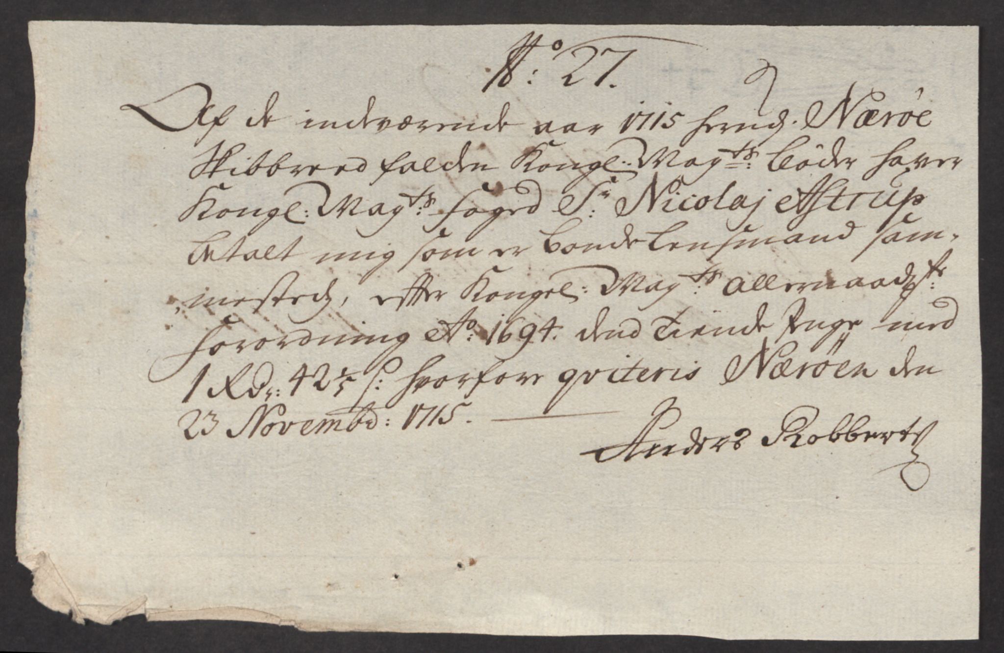 Rentekammeret inntil 1814, Reviderte regnskaper, Fogderegnskap, AV/RA-EA-4092/R54/L3567: Fogderegnskap Sunnmøre, 1715, p. 246