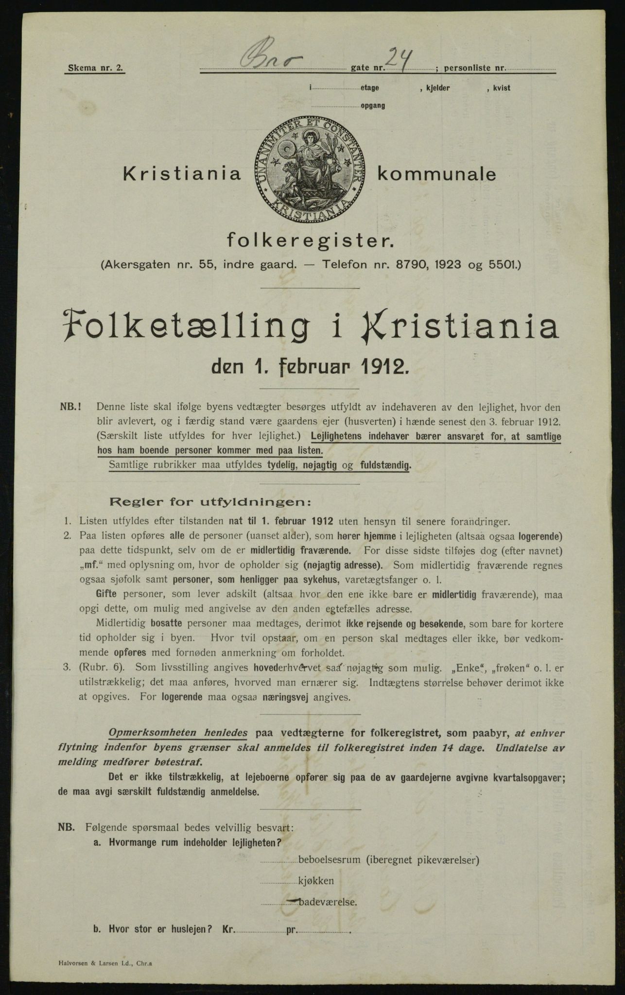 OBA, Municipal Census 1912 for Kristiania, 1912, p. 9876