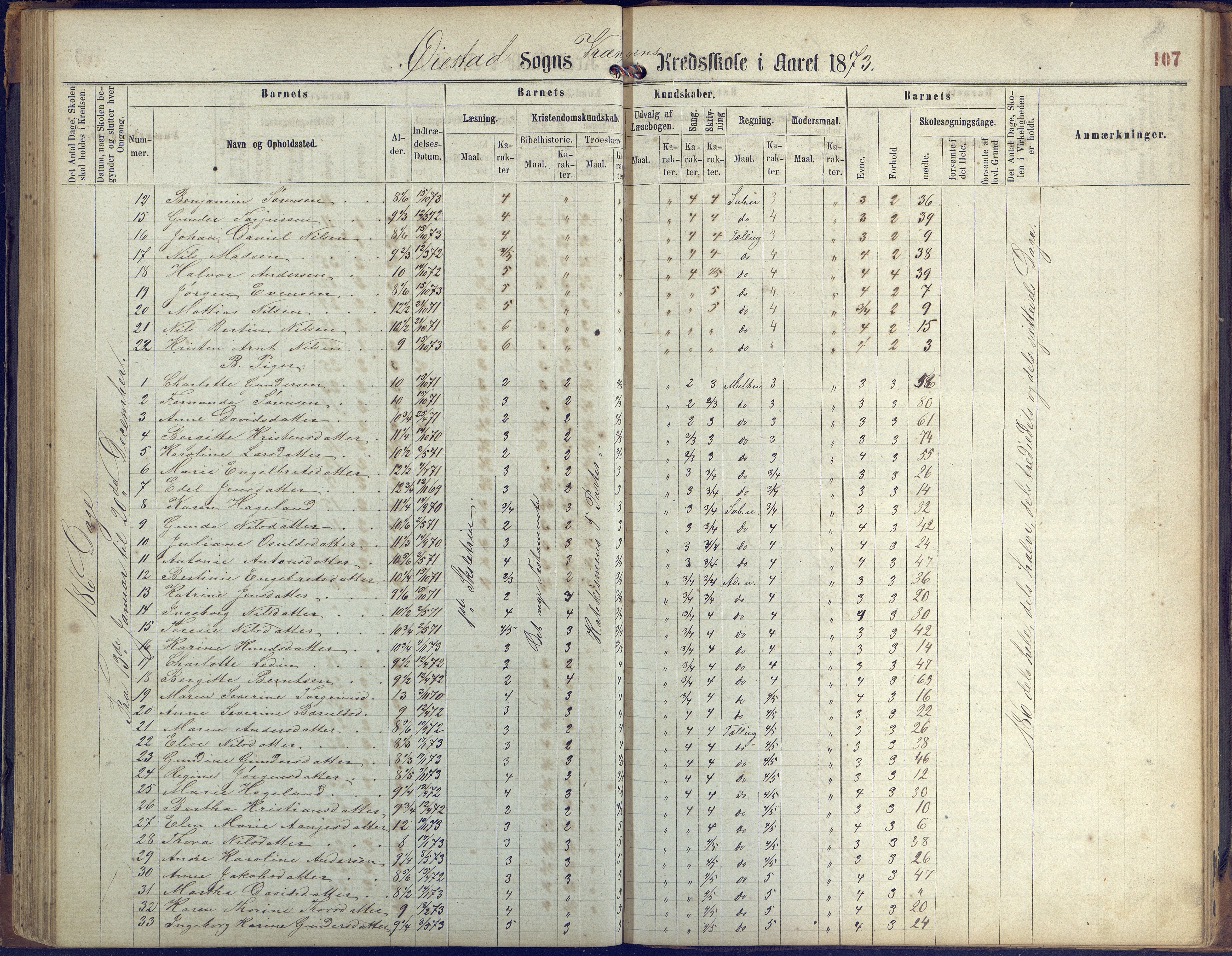 Øyestad kommune frem til 1979, AAKS/KA0920-PK/06/06K/L0005: Protokoll, 1863-1880, p. 107