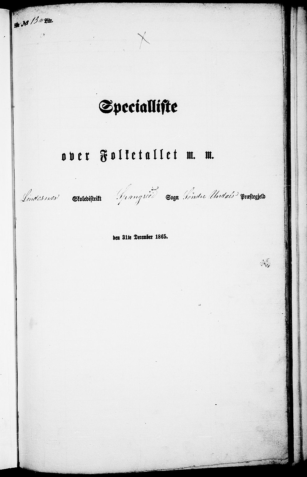 RA, 1865 census for Sør-Audnedal, 1865, p. 182