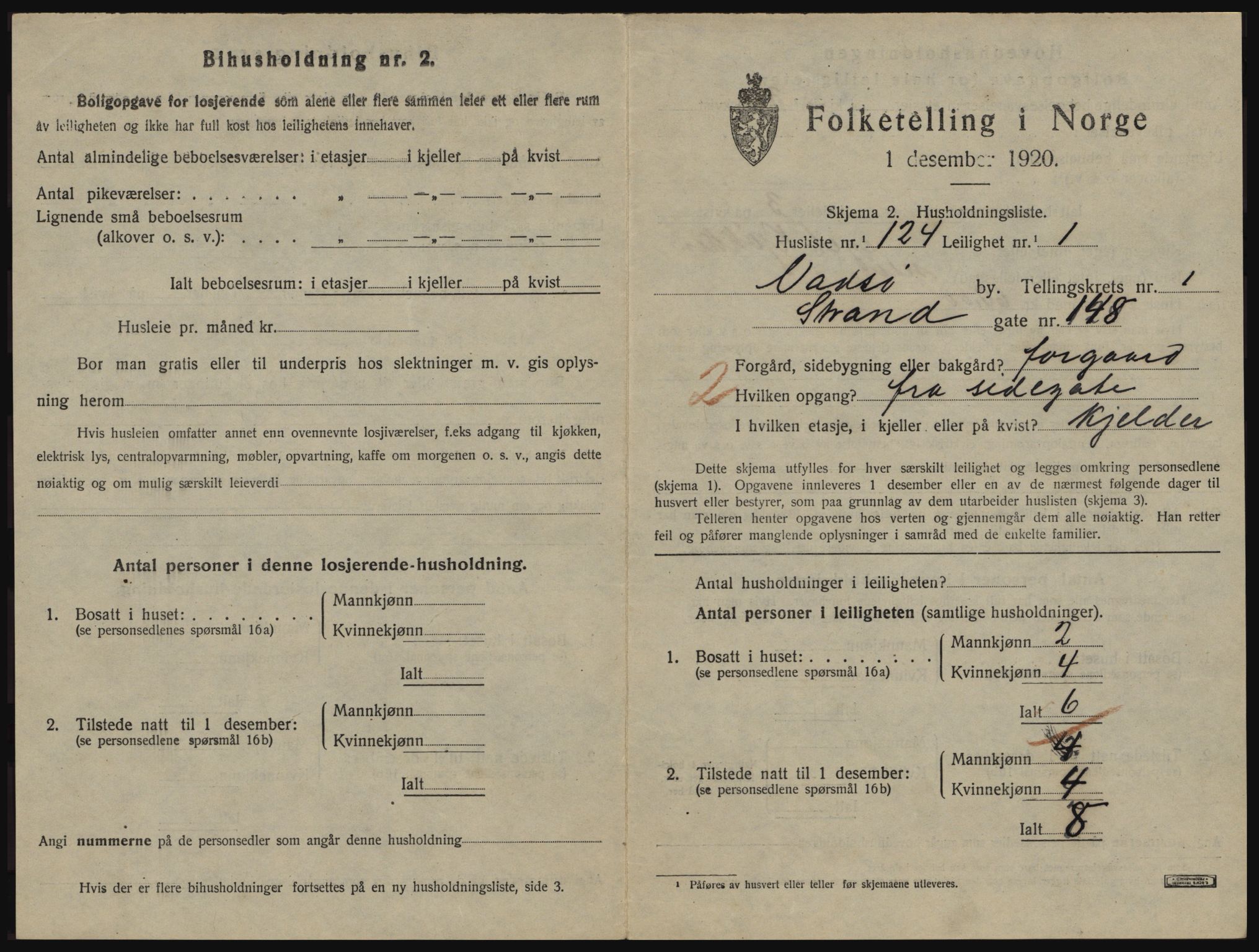 SATØ, 1920 census for Vadsø, 1920, p. 924