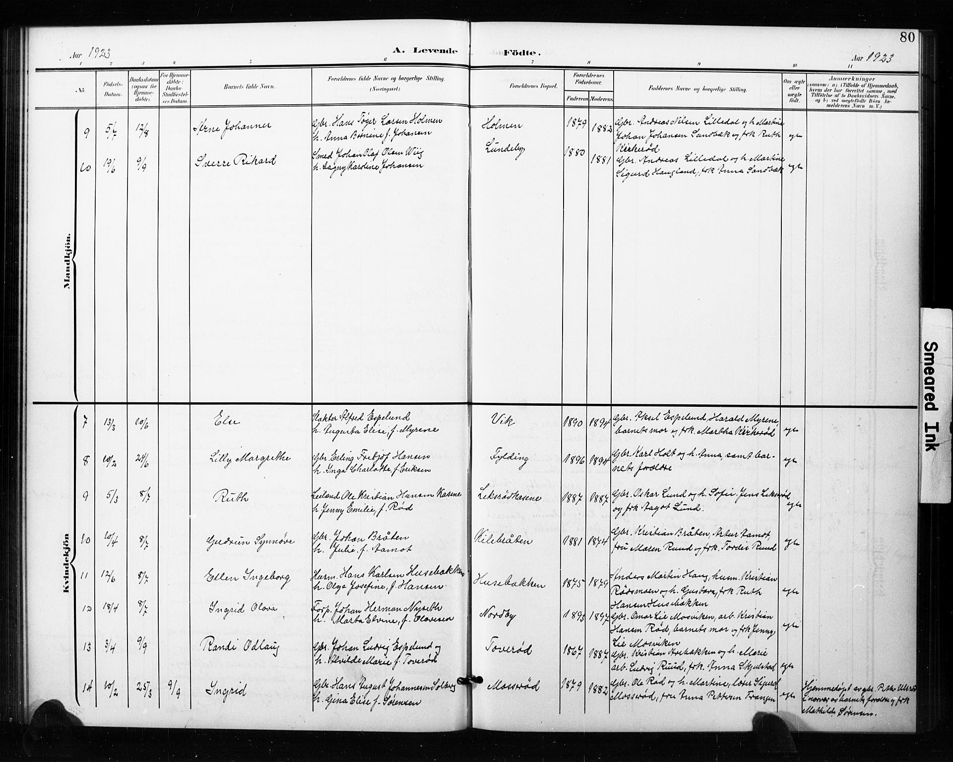 Aremark prestekontor Kirkebøker, AV/SAO-A-10899/G/Ga/L0002: Parish register (copy) no. I 2, 1901-1928, p. 80