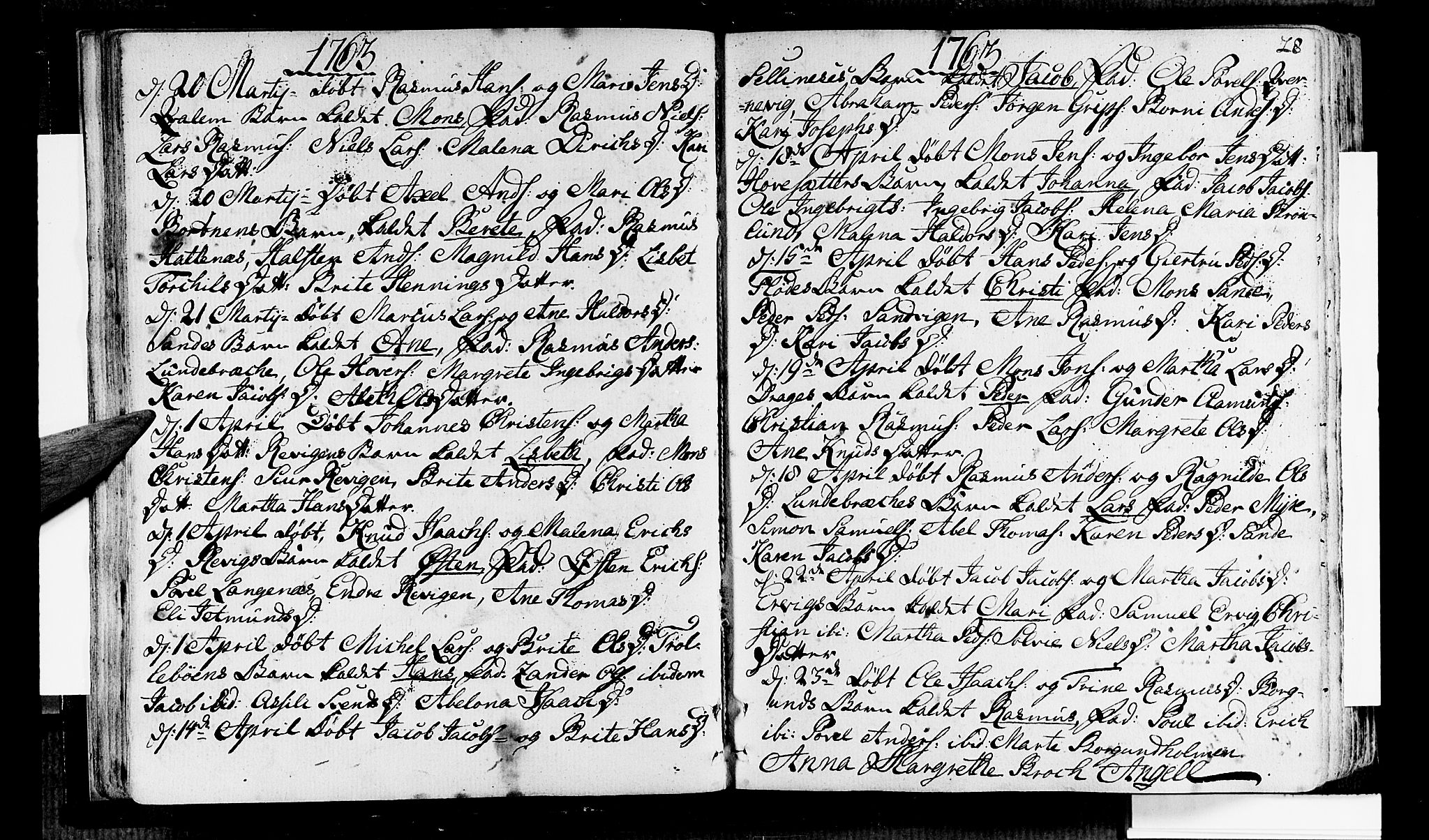 Selje sokneprestembete, AV/SAB-A-99938/H/Ha/Haa/Haaa: Parish register (official) no. A 5, 1760-1782, p. 28