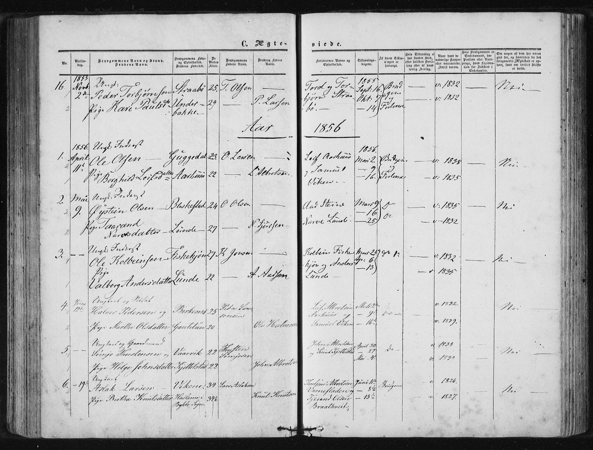 Suldal sokneprestkontor, AV/SAST-A-101845/01/IV/L0009: Parish register (official) no. A 9, 1854-1868, p. 134