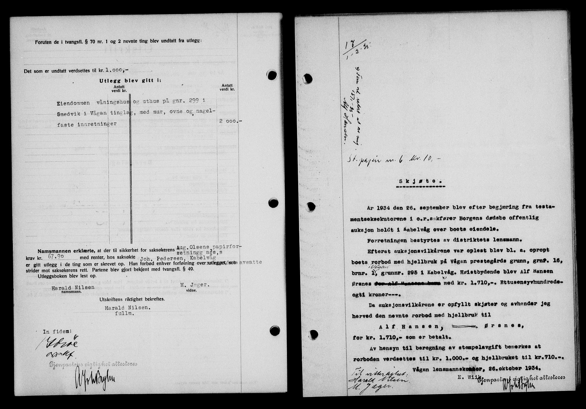 Lofoten sorenskriveri, AV/SAT-A-0017/1/2/2C/L0031b: Mortgage book no. 31b, 1935-1935, Deed date: 01.02.1935