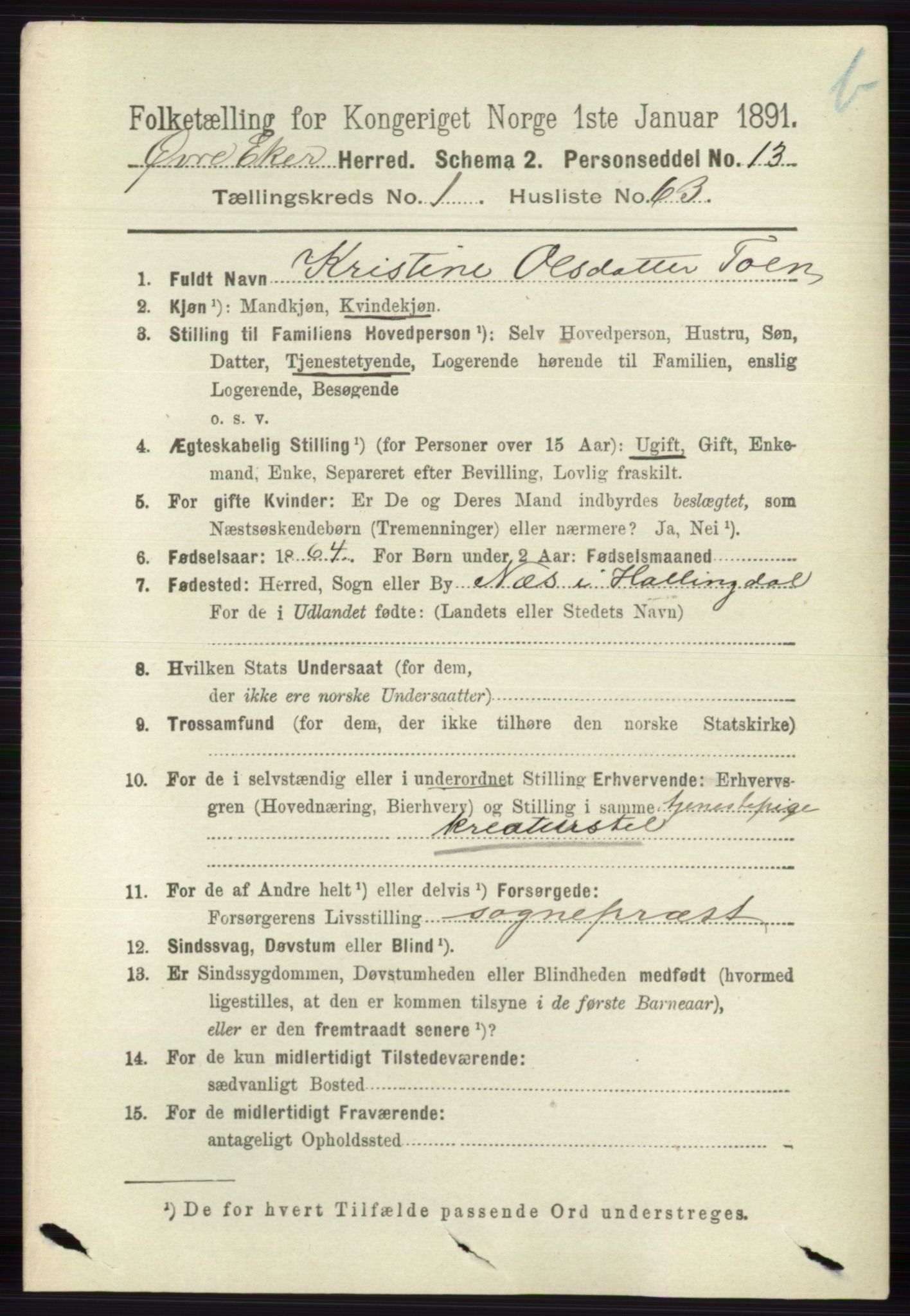 RA, 1891 census for 0624 Øvre Eiker, 1891, p. 8204