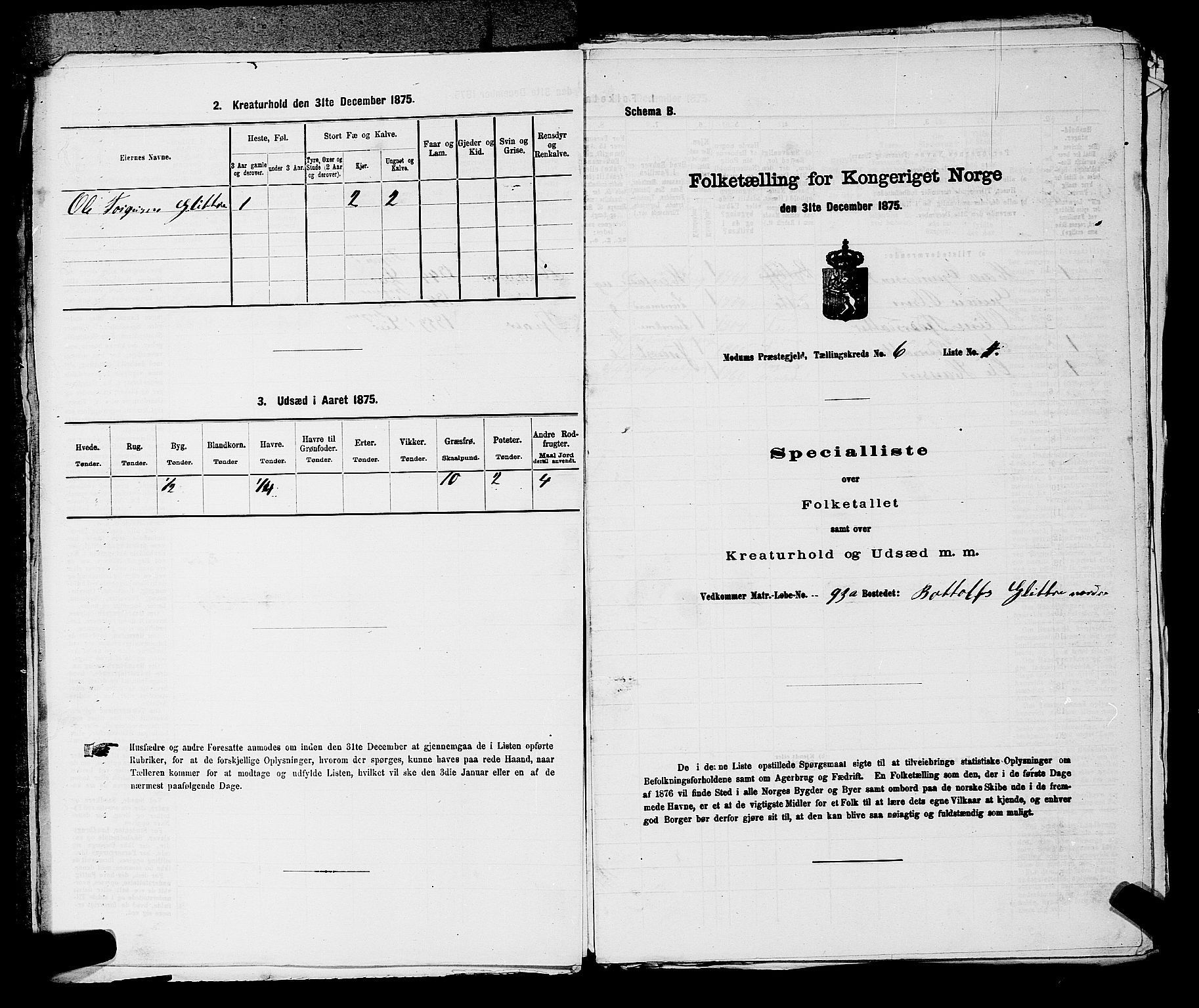 SAKO, 1875 census for 0623P Modum, 1875, p. 712