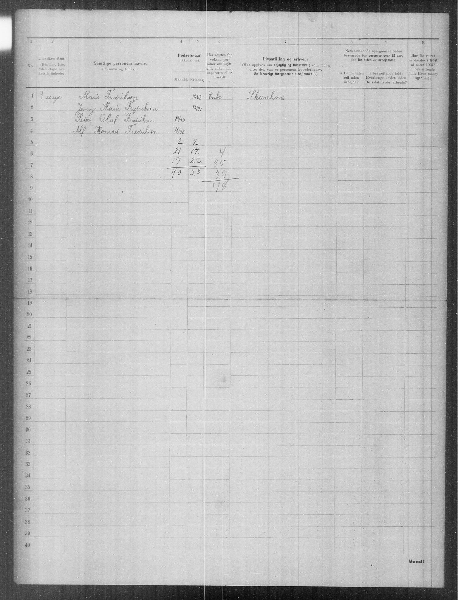 OBA, Municipal Census 1903 for Kristiania, 1903, p. 9744