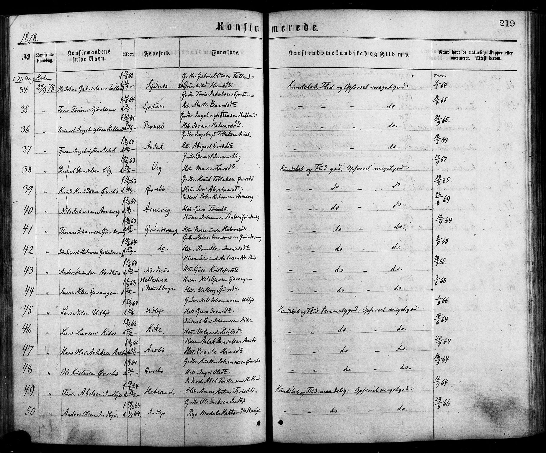 Fjelberg sokneprestembete, AV/SAB-A-75201/H/Haa: Parish register (official) no. A 8, 1866-1879, p. 219