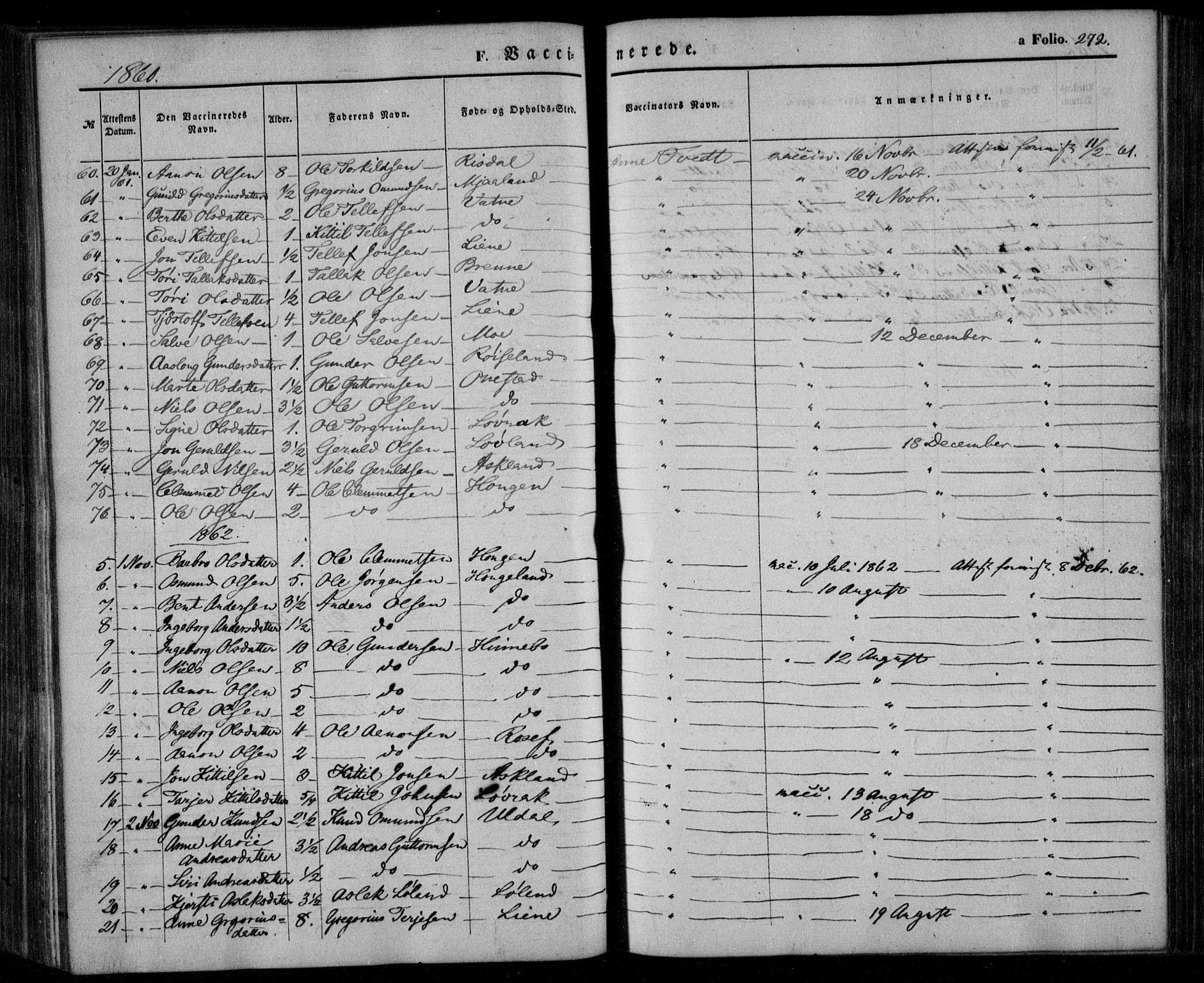 Åmli sokneprestkontor, AV/SAK-1111-0050/F/Fa/Fac/L0008: Parish register (official) no. A 8, 1852-1869, p. 273