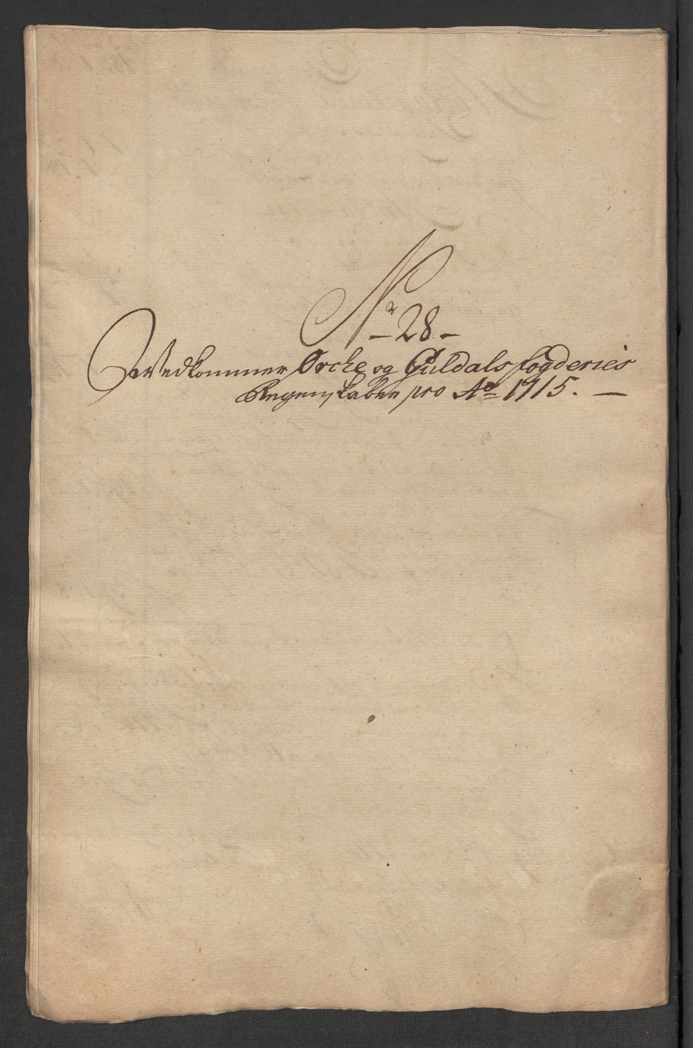 Rentekammeret inntil 1814, Reviderte regnskaper, Fogderegnskap, AV/RA-EA-4092/R60/L3966: Fogderegnskap Orkdal og Gauldal, 1715, p. 298