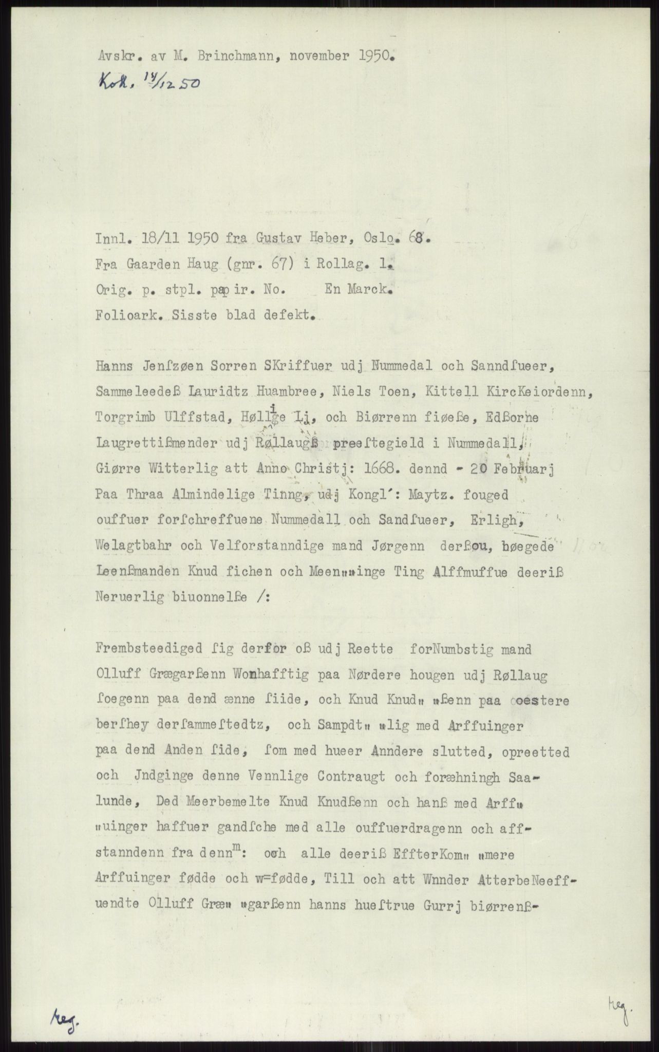 Samlinger til kildeutgivelse, Diplomavskriftsamlingen, RA/EA-4053/H/Ha, p. 1879